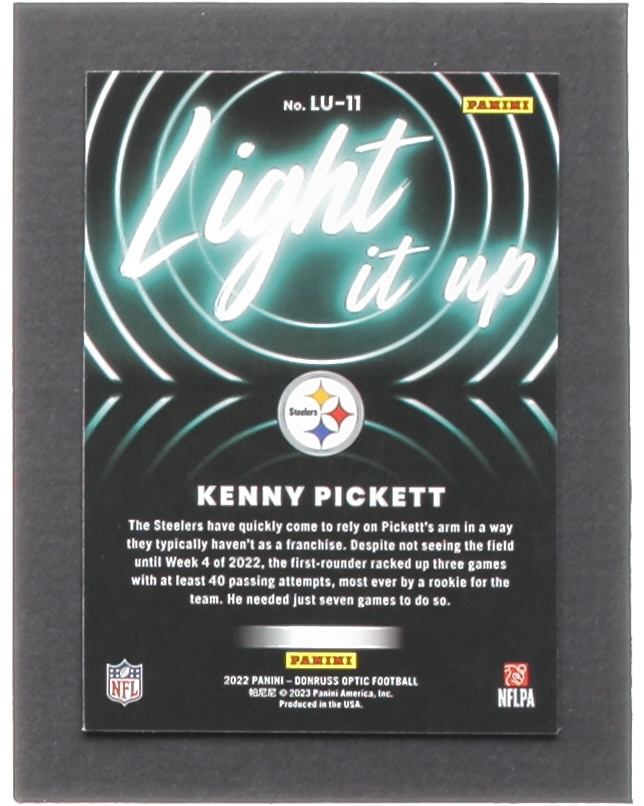 Kenny Pickett 2022 Donruss Optic Light it Up #11 RC at PristineAuction.com Kenny Pickett 2022 Donruss Optic Light it Up #11 RC at PristineAuction.com
