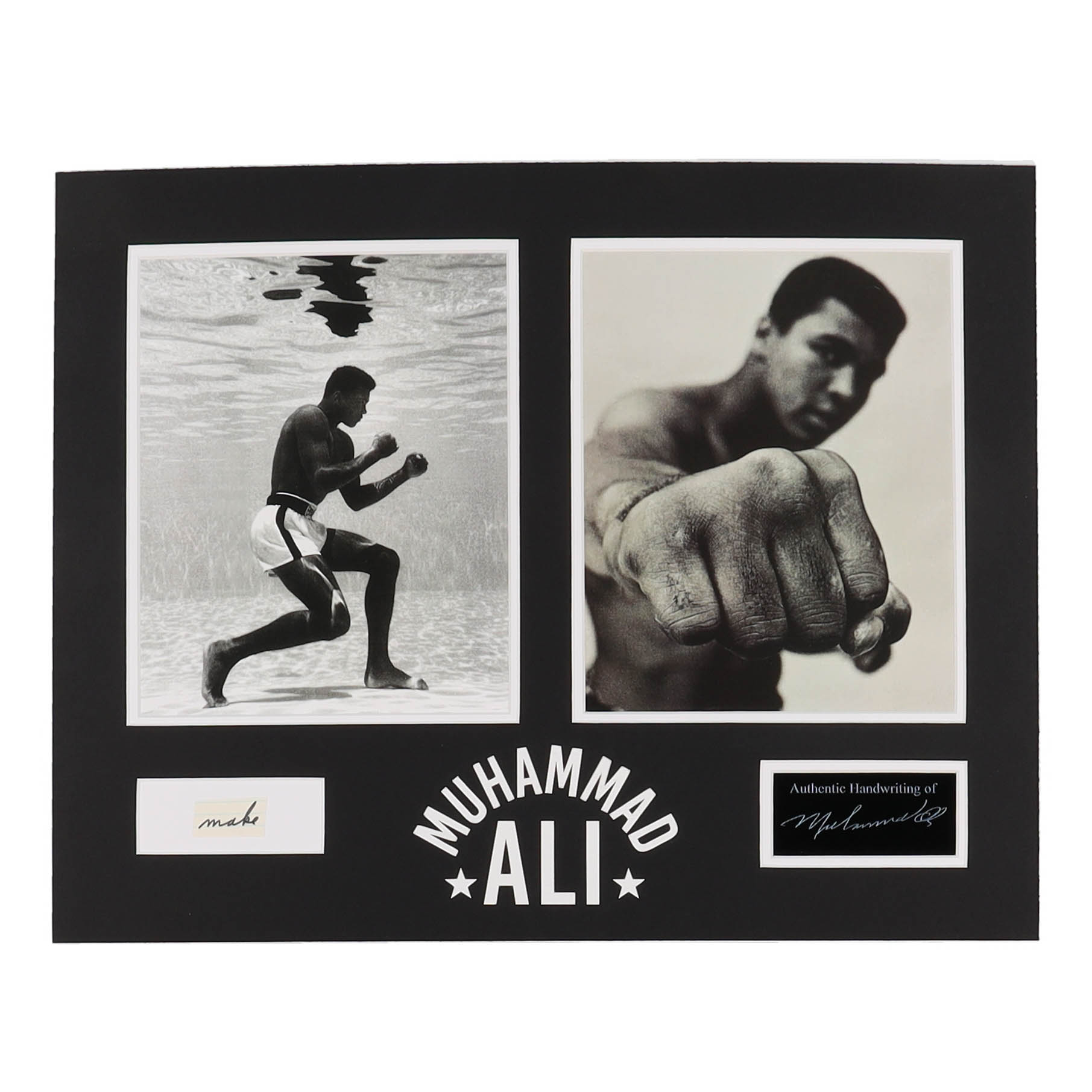 Muhammad Ali Custom Matted Display with Original Handwriting from Ali ...