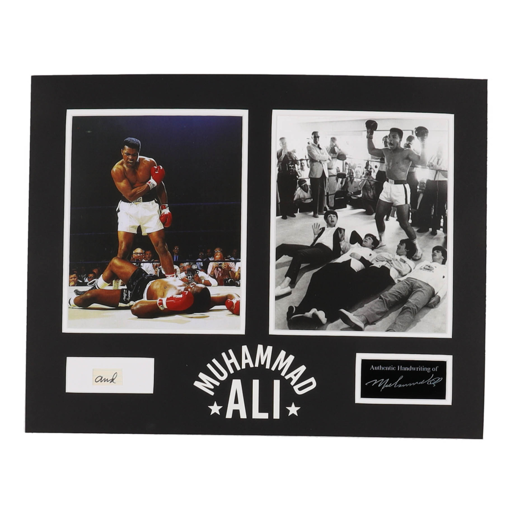 Muhammad Ali Custom Matted Display with Original Handwriting from Ali ...