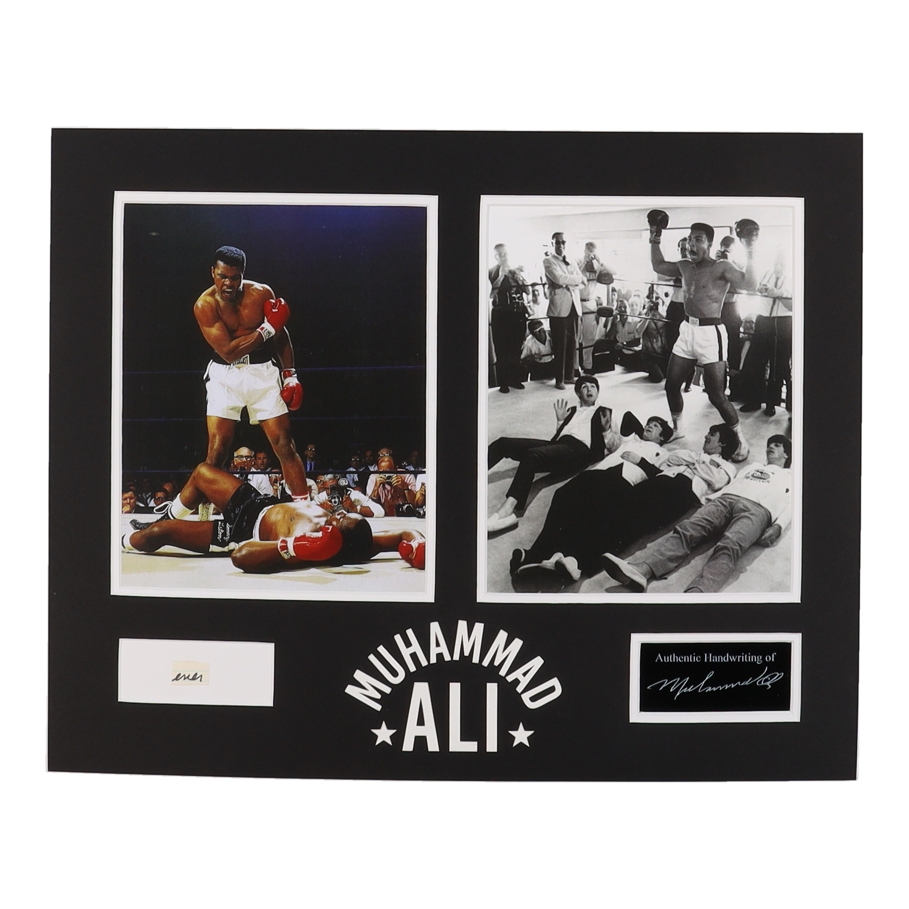 Muhammad Ali Custom Matted Display with Original Handwriting from Ali (JSA) at PristineAuction.com Muhammad Ali Custom Matted Display with Original Handwriting from Ali (JSA) at PristineAuction.com