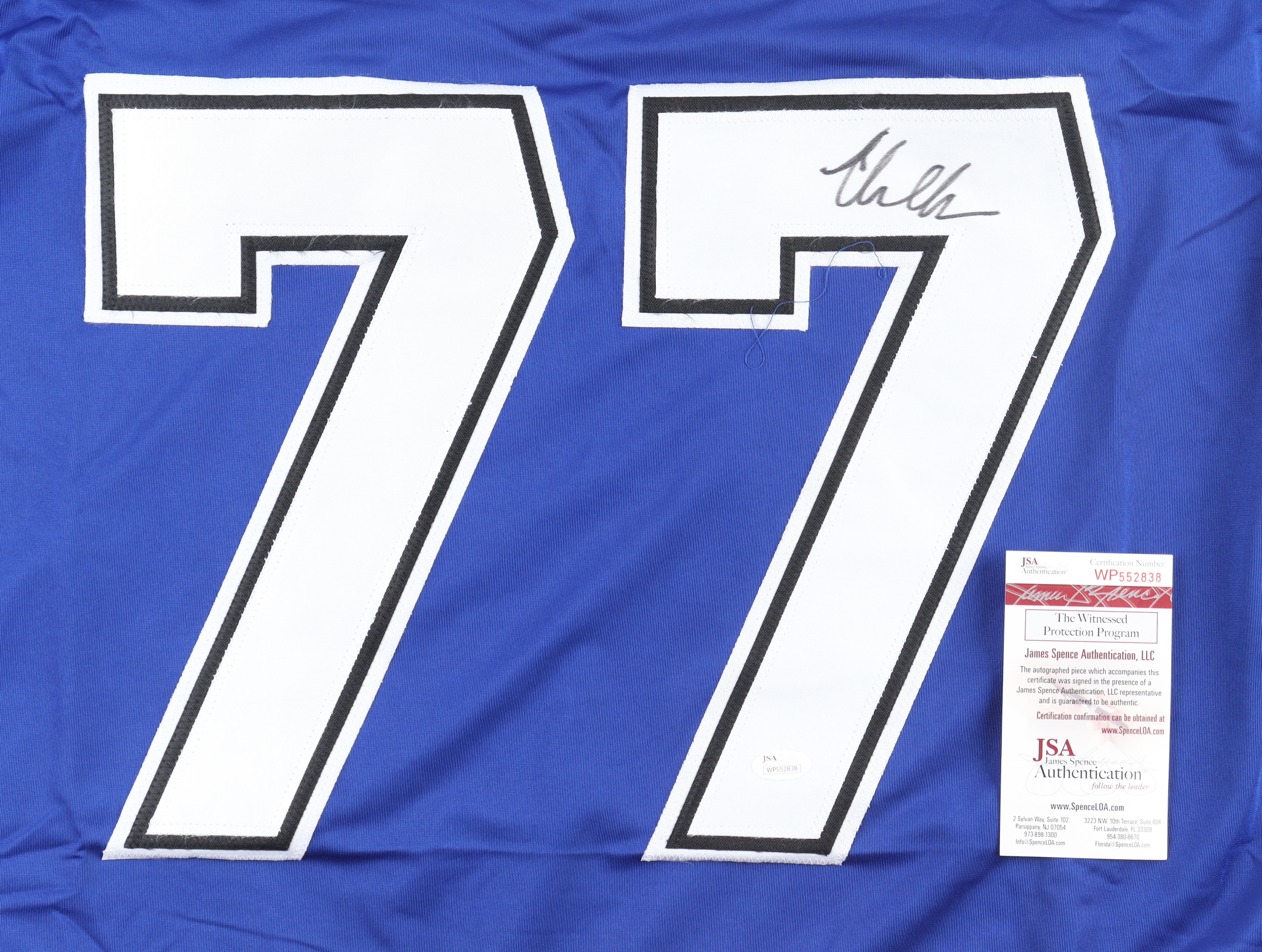 Victor Hedman Signed Jersey (JSA) at PristineAuction.com Victor Hedman Signed Jersey (JSA) at PristineAuction.com