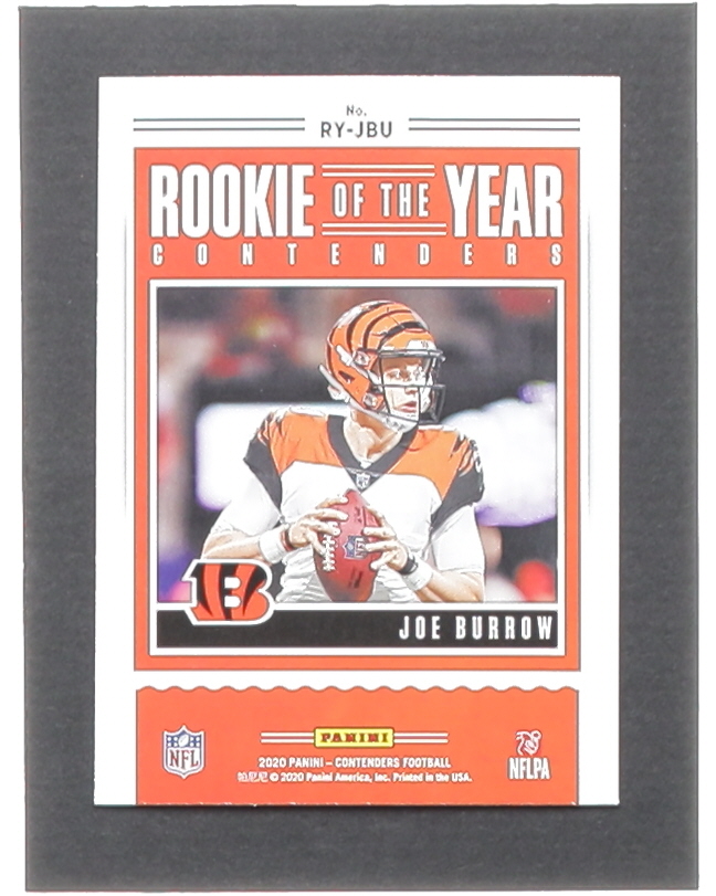 Joe Burrow 2020 Panini Contenders Rookie of the Year Contenders #1 RC at PristineAuction.com Joe Burrow 2020 Panini Contenders Rookie of the Year Contenders #1 RC at PristineAuction.com