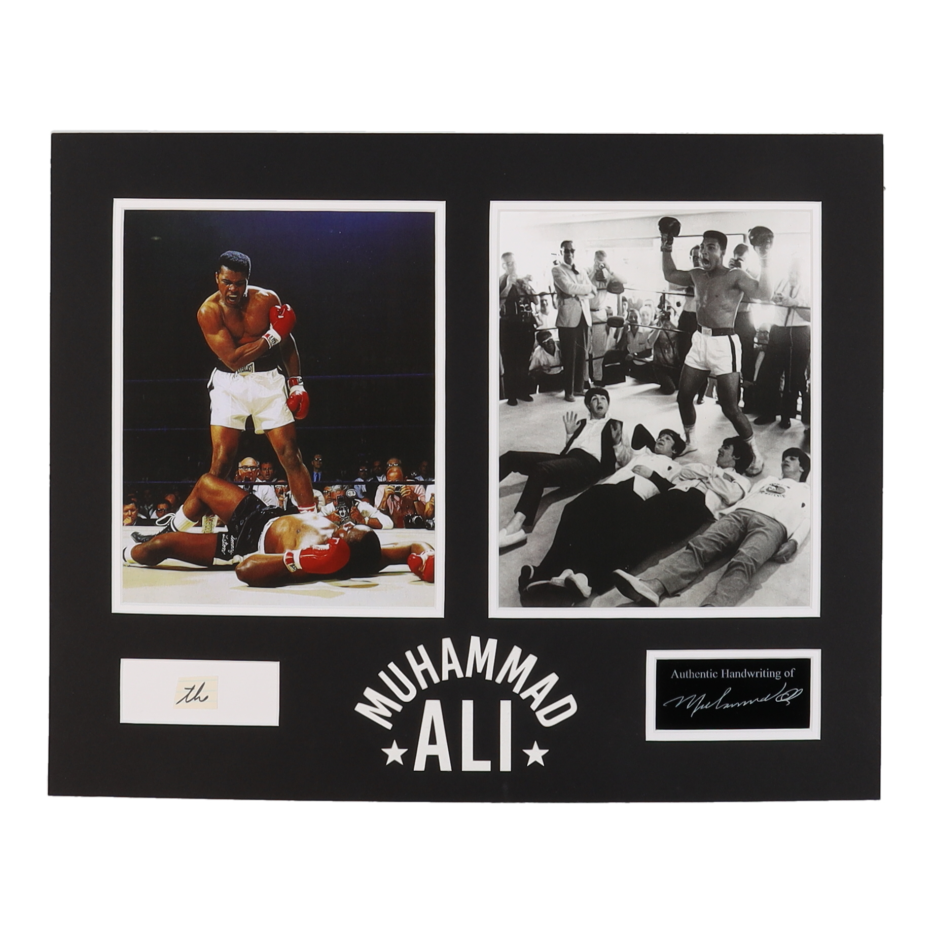 Muhammad Ali Custom Matted Display with Original Handwriting from Ali ...