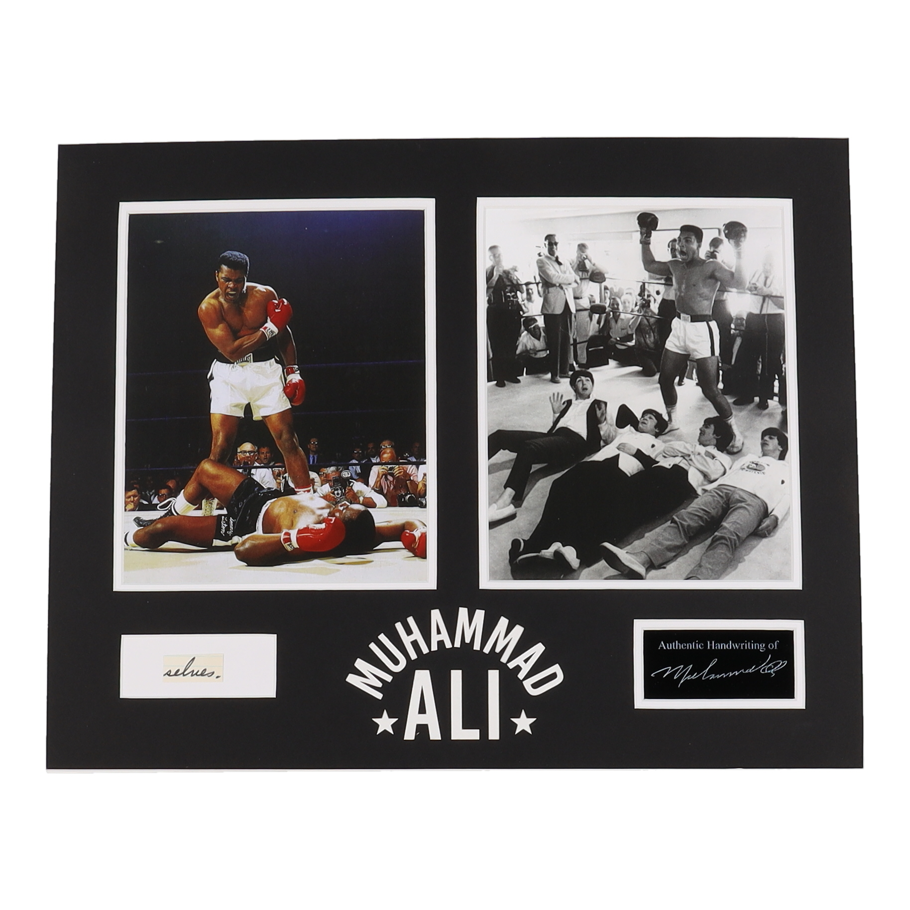 Muhammad Ali Custom Matted Display with Original Handwriting from Ali ...