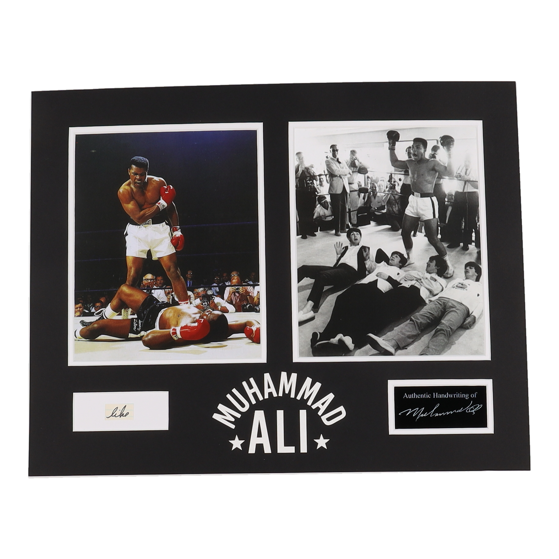 Muhammad Ali Custom Matted Display with Original Handwriting from Ali ...