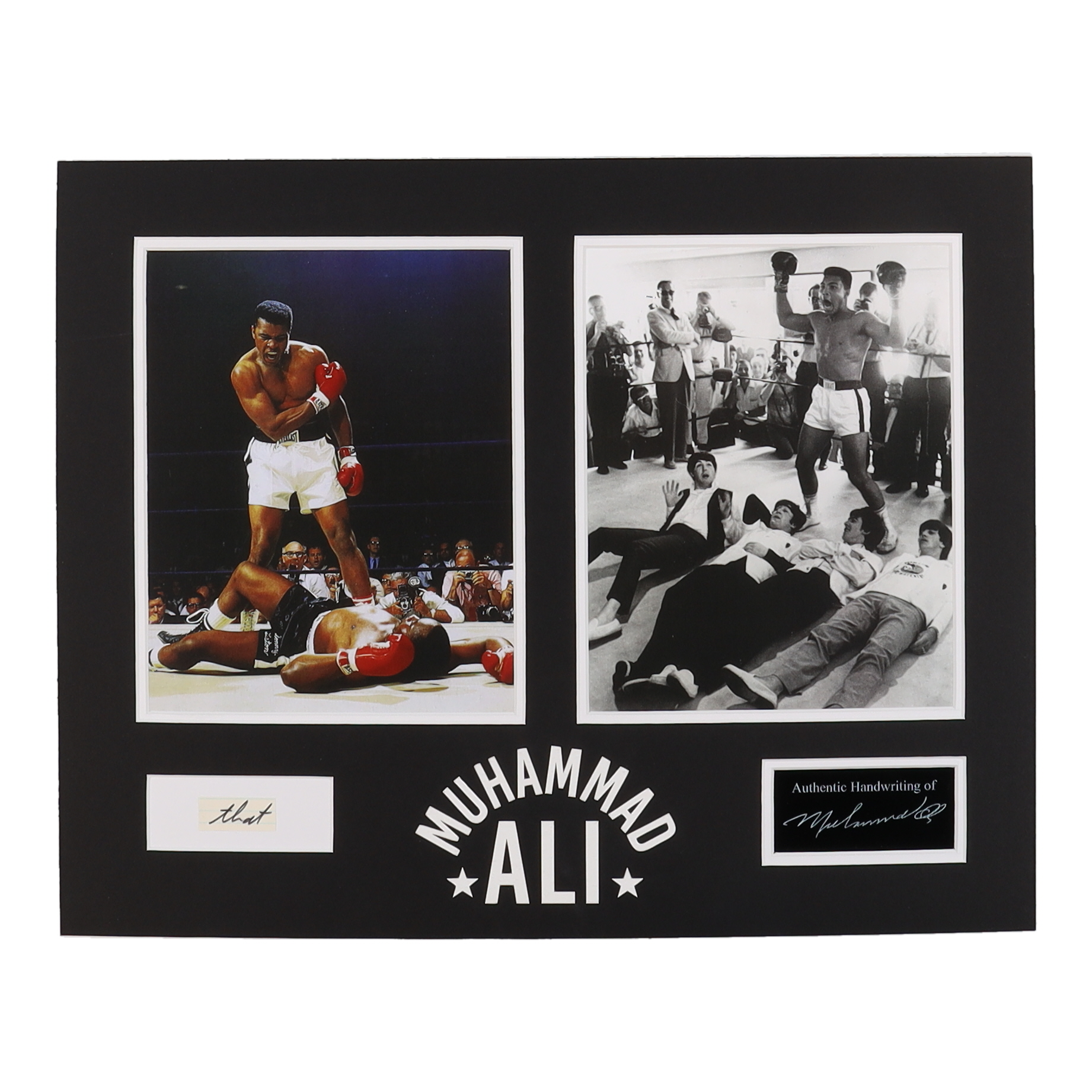 Muhammad Ali Custom Matted Display with Original Handwriting from Ali ...