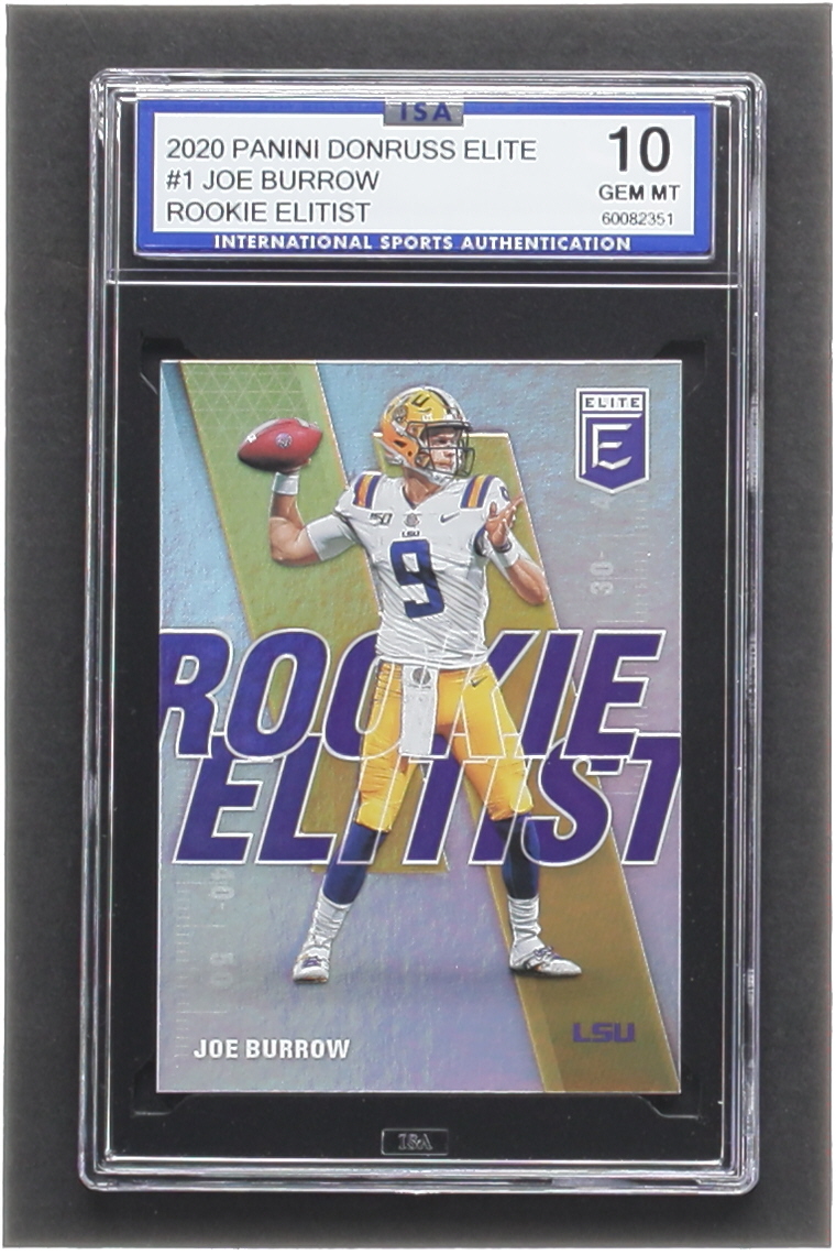 Joe Burrow 2020 Elite Rookie Elitist #1 RC (ISA 10) at PristineAuction.com Joe Burrow 2020 Elite Rookie Elitist #1 RC (ISA 10) at PristineAuction.com