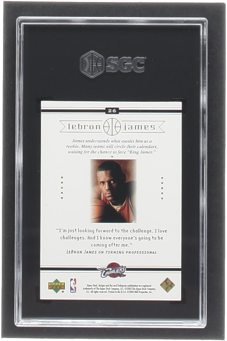 LeBron James 2003 Upper Deck LeBron James Box Set #26 RC / Changing Times (SGC 9.5) at PristineAuction.com LeBron James 2003 Upper Deck LeBron James Box Set #26 RC / Changing Times (SGC 9.5) at PristineAuction.com
