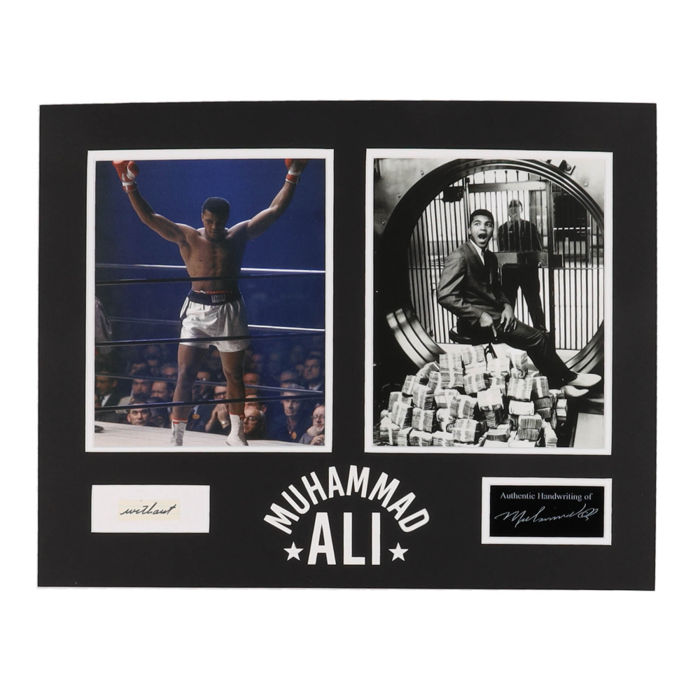 Muhammad Ali Custom Matted Display with Original Handwriting from Ali ...