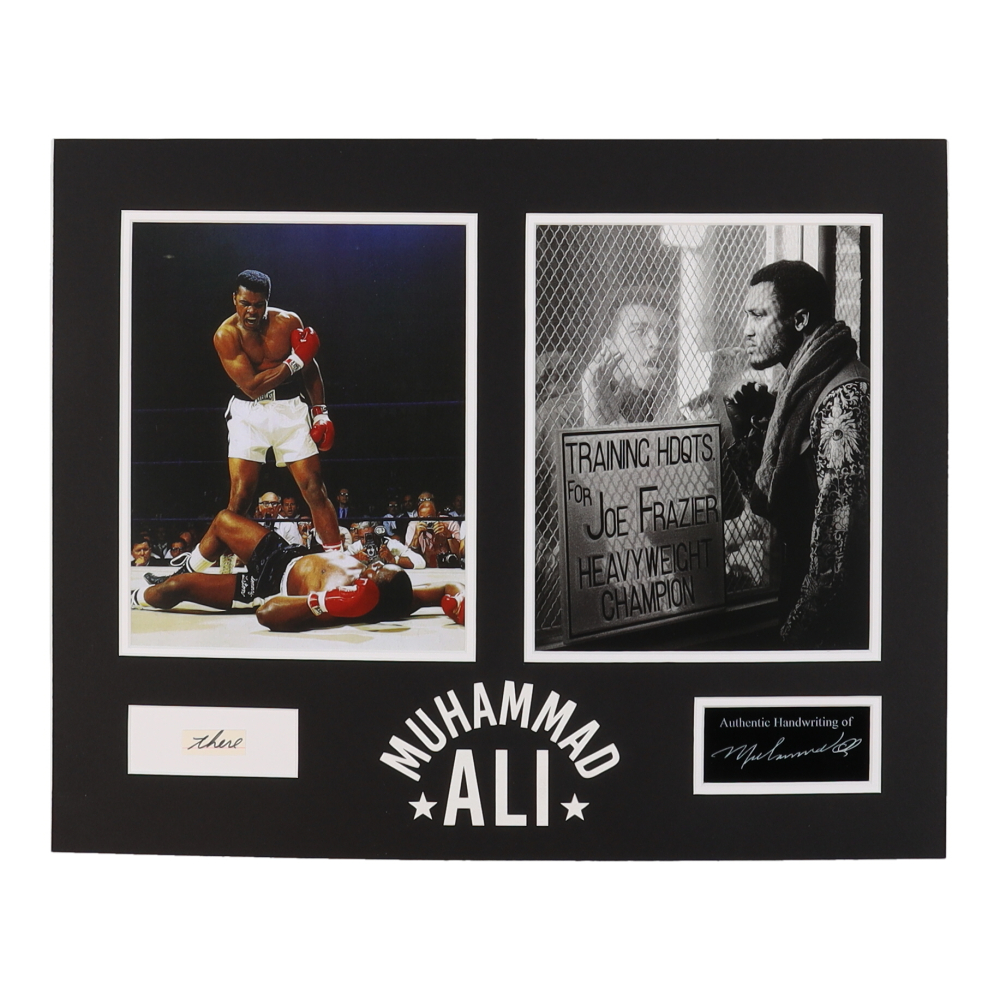 Muhammad Ali Custom Matted Display with Original Handwriting from Ali ...