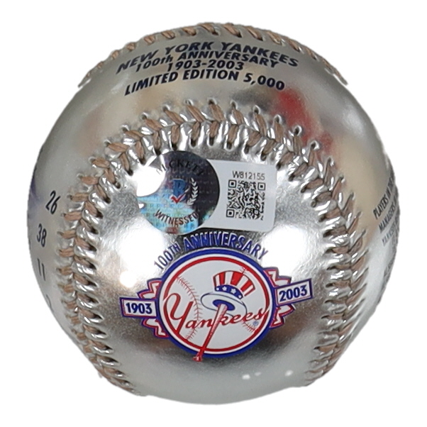 Balle De Baseball Signée Reggie Jackson - Logo 100e Anniversaire Yanks, Authentifiée Beckett