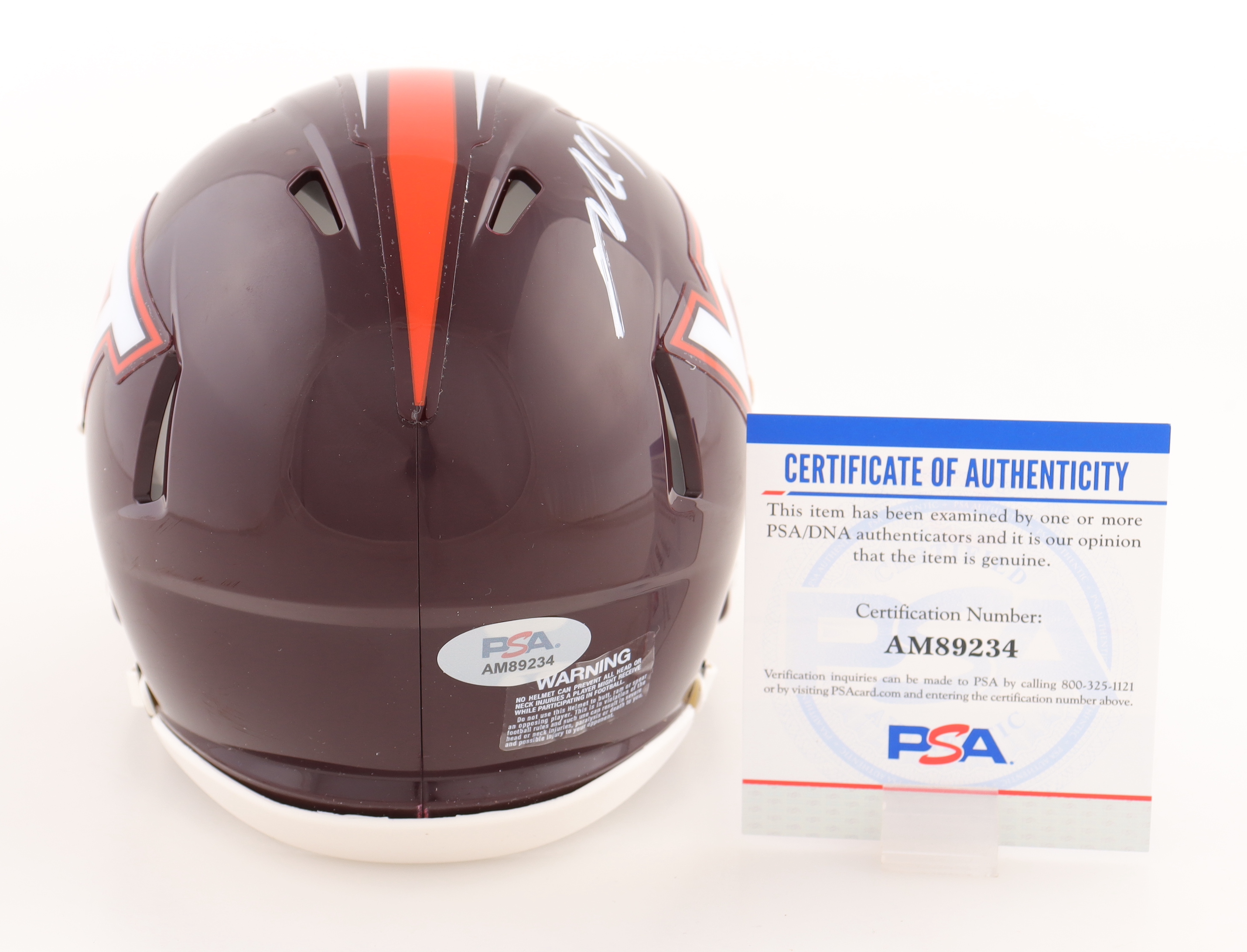 Michael Vick Signed Virginia Tech Hokies Speed Mini Helmet (PSA) at PristineAuction.com Michael Vick Signed Virginia Tech Hokies Speed Mini Helmet (PSA) at PristineAuction.com