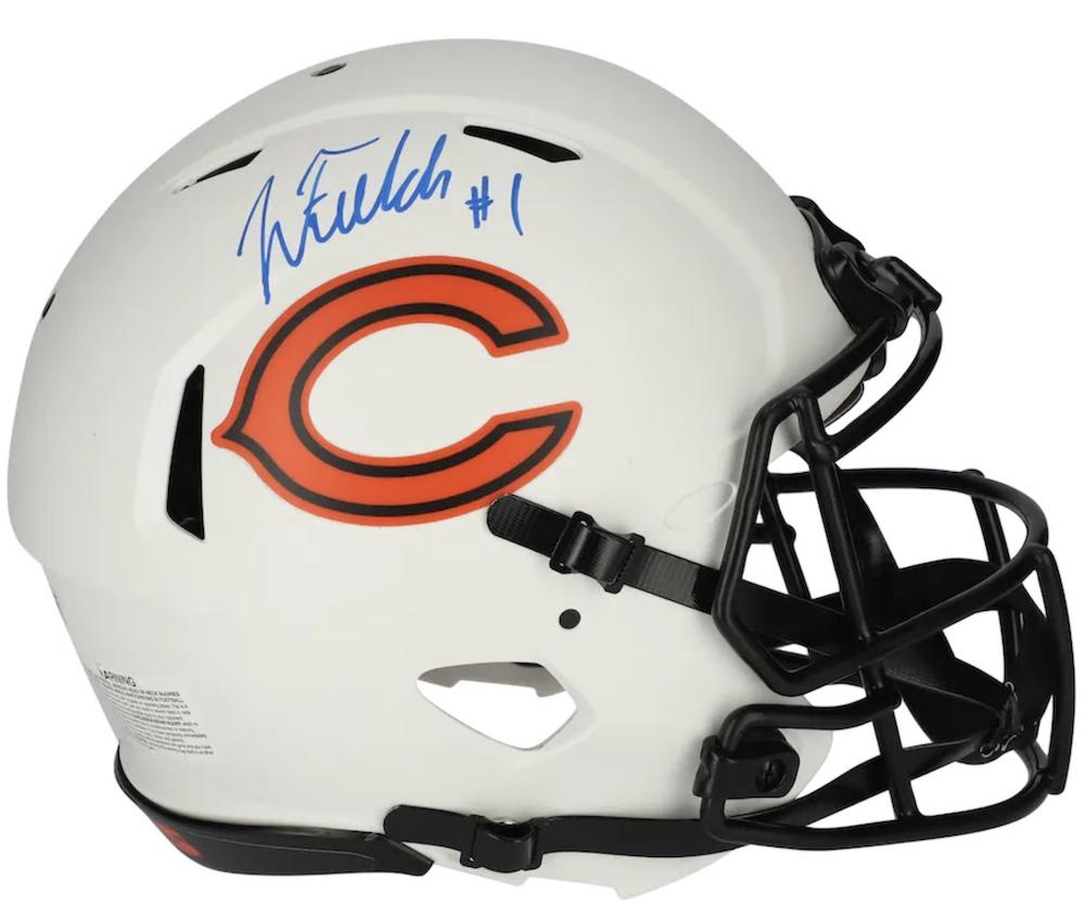 Justin Fields Signed Bears Full-Size Authentic On-Field Lunar Eclipse Alternate Speed Helmet (Fanatics) at PristineAuction.com Justin Fields Signed Bears Full-Size Authentic On-Field Lunar Eclipse Alternate Speed Helmet (Fanatics) at PristineAuction.com