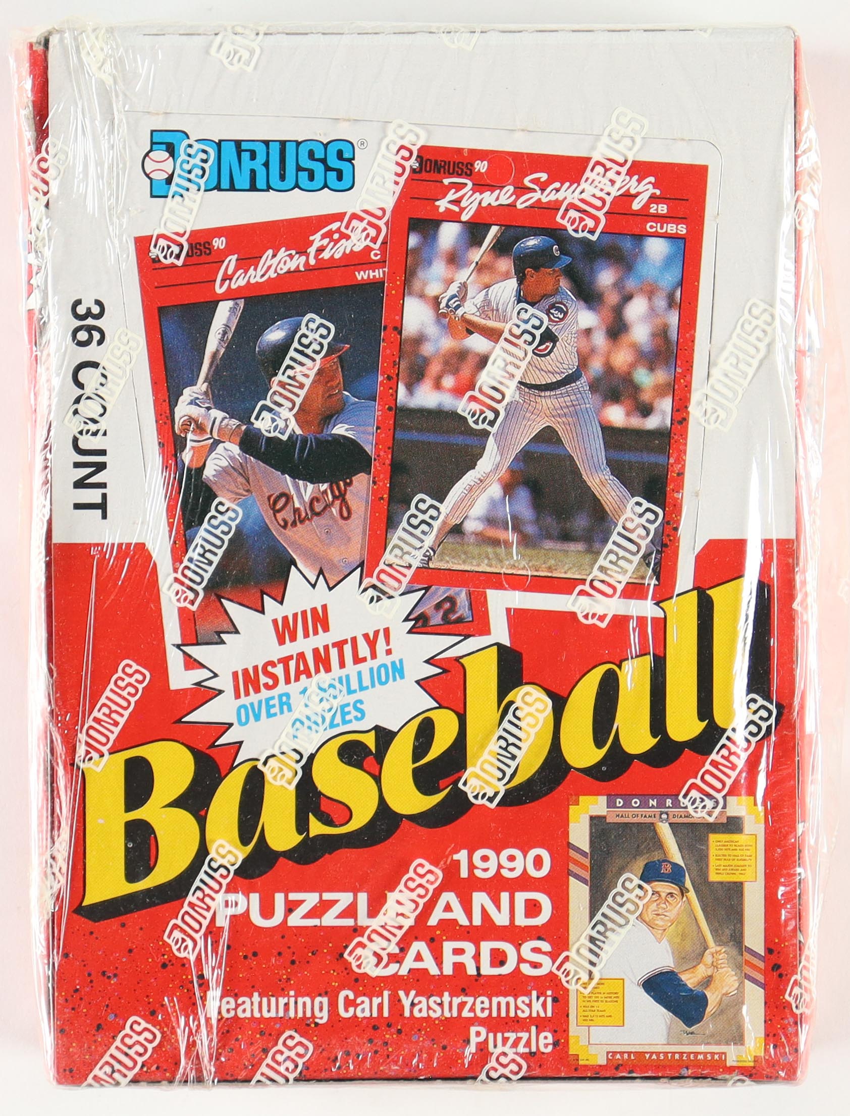 1990 Donruss Baseball Wax Box of (36) Packs at PristineAuction.com 1990 Donruss Baseball Wax Box of (36) Packs at PristineAuction.com