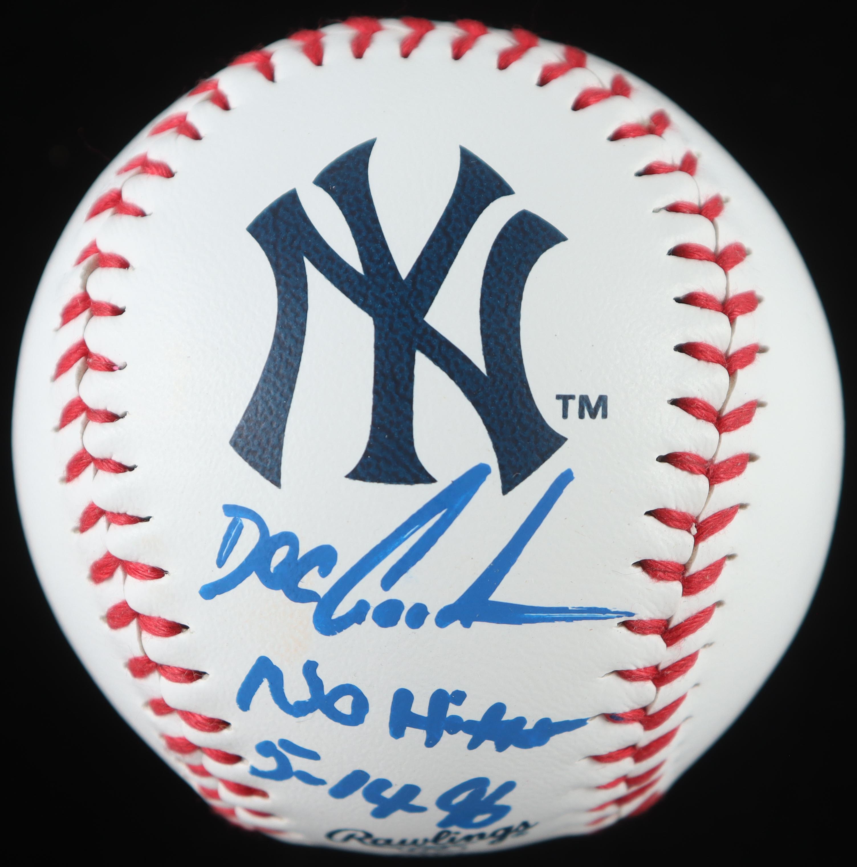 Dwight Gooden Signed OML Yankees Baseball Inscribed "No Hitter 5/14/96" (JSA) at PristineAuction.com Dwight Gooden Signed OML Yankees Baseball Inscribed "No Hitter 5/14/96" (JSA) at PristineAuction.com