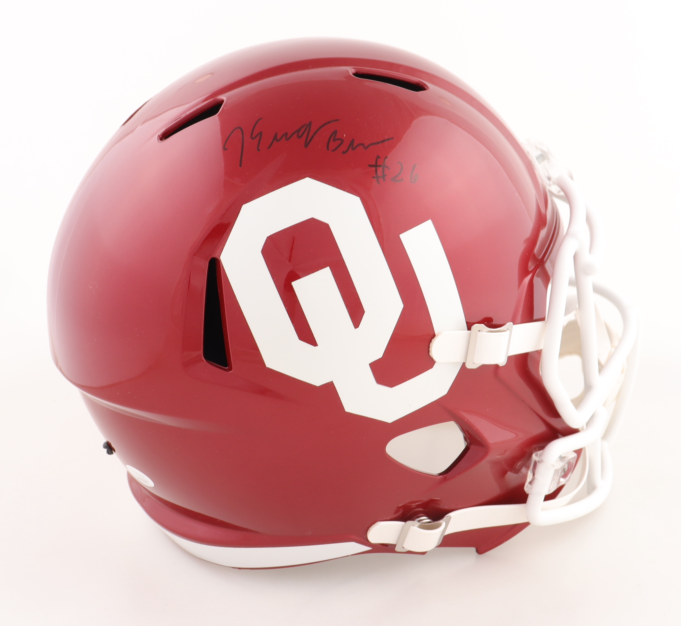 Kennedy Brooks Signed Oklahoma Sooners Full-Size Speed Helmet (JSA) at PristineAuction.com Kennedy Brooks Signed Oklahoma Sooners Full-Size Speed Helmet (JSA) at PristineAuction.com