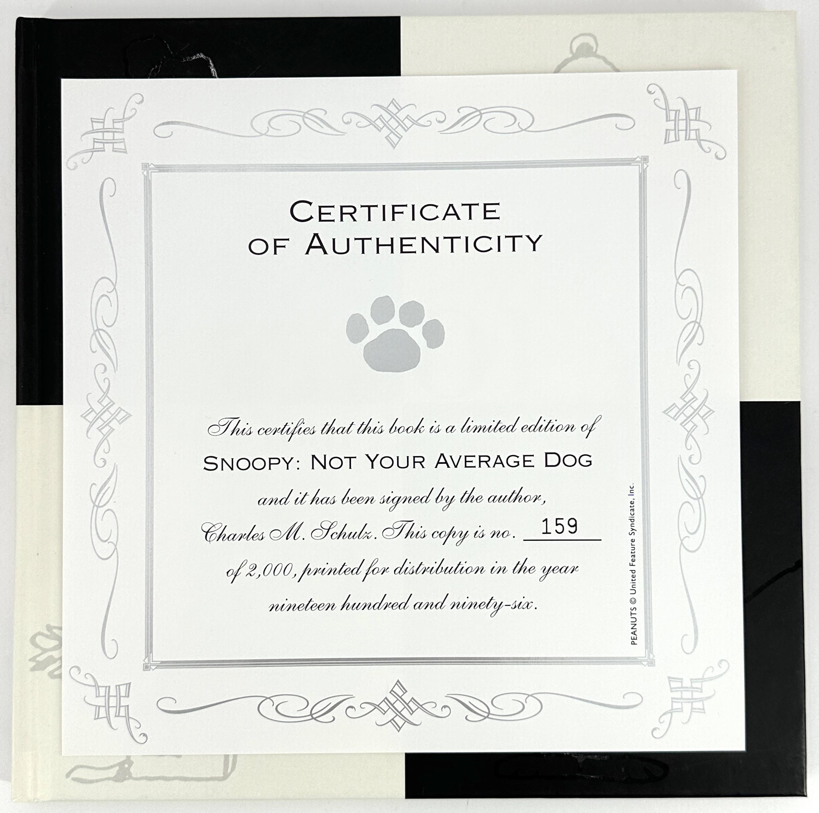 Charles Schulz Signed LE "Snoopy Not Your Average Dog" Hardcover Book (JSA) at PristineAuction.com Charles Schulz Signed LE "Snoopy Not Your Average Dog" Hardcover Book (JSA) at PristineAuction.com