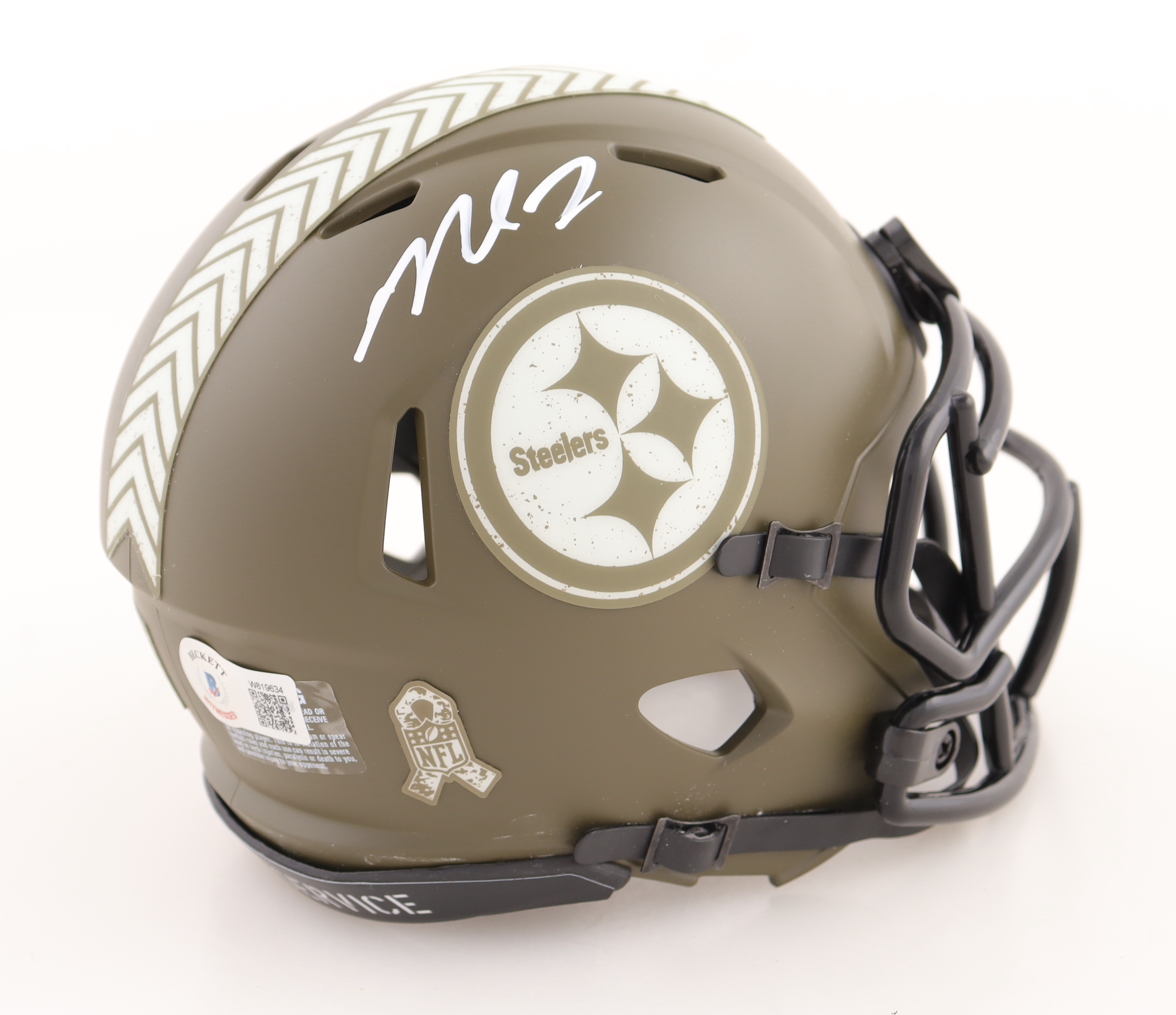 Michael Vick Signed Steelers Salute To Service Mini Helmet (Beckett) at PristineAuction.com Michael Vick Signed Steelers Salute To Service Mini Helmet (Beckett) at PristineAuction.com