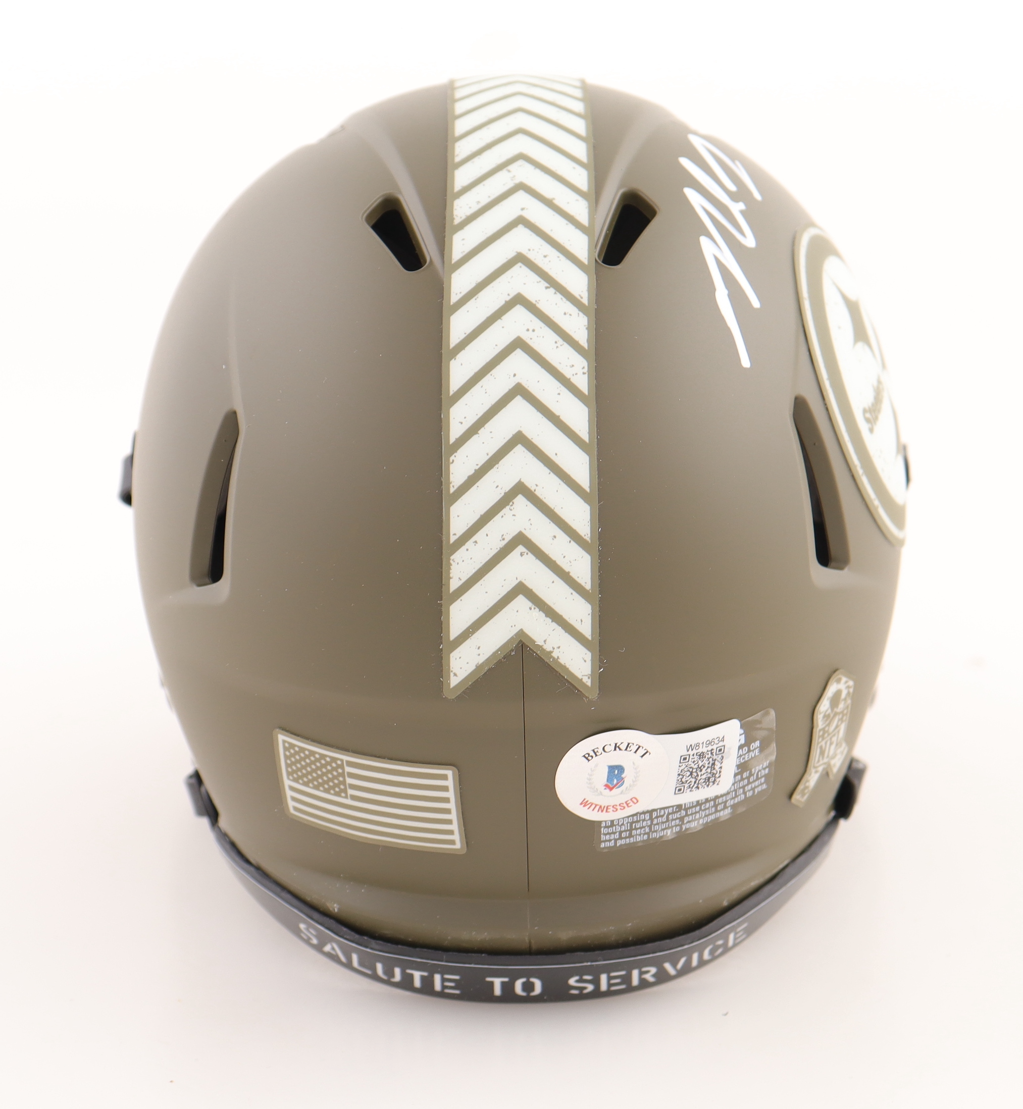 Michael Vick Signed Steelers Salute To Service Mini Helmet (Beckett) at PristineAuction.com Michael Vick Signed Steelers Salute To Service Mini Helmet (Beckett) at PristineAuction.com