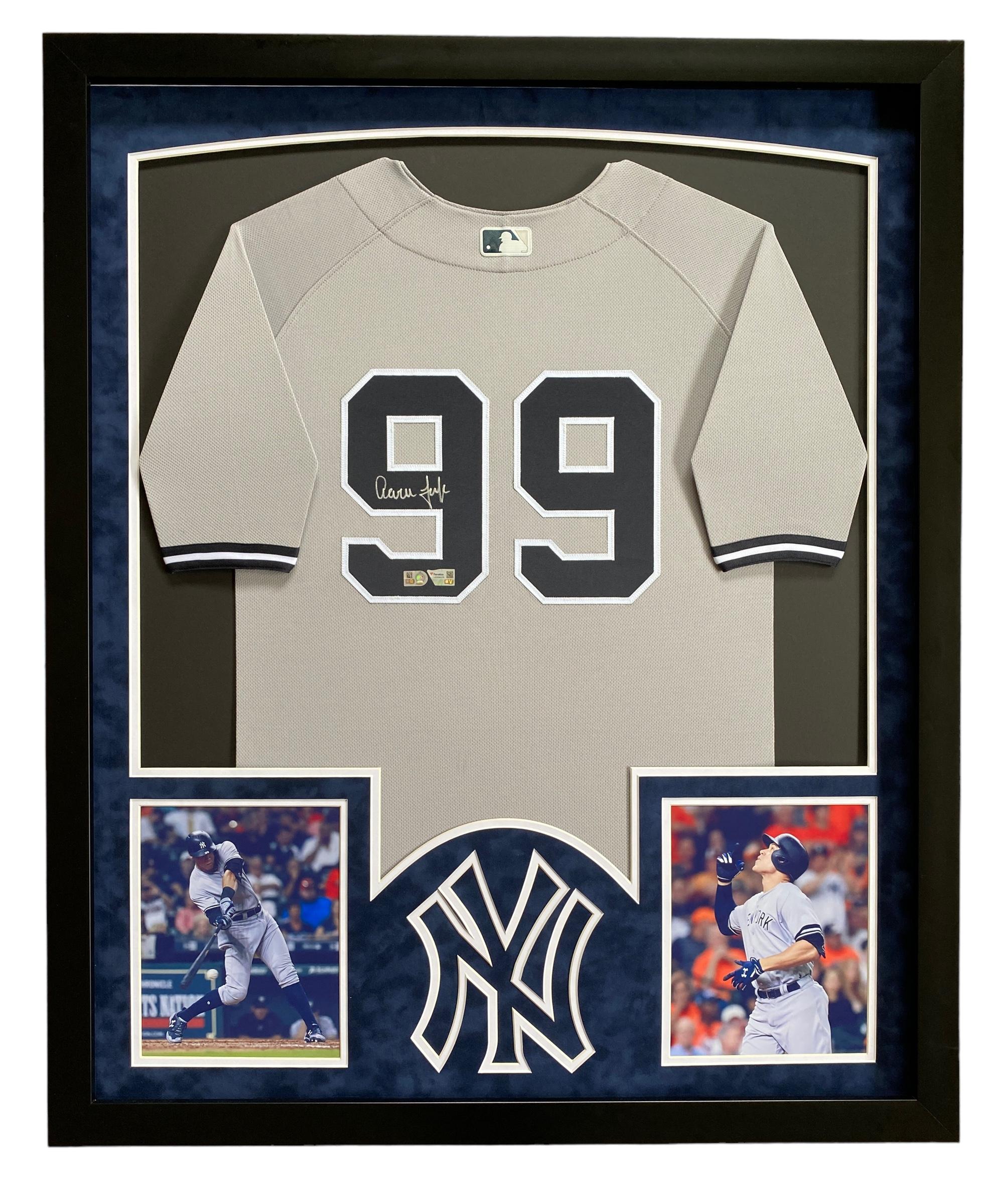 Aaron Judge Signed Custom Framed Jersey Display (Fanatics) at PristineAuction.com Aaron Judge Signed Custom Framed Jersey Display (Fanatics) at PristineAuction.com
