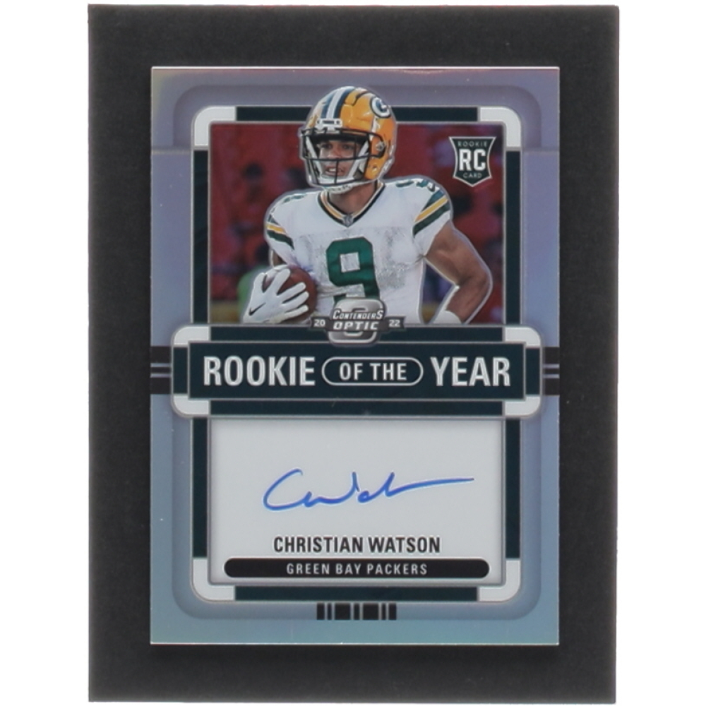 Christian Watson 2022 Panini Contenders Optic Rookie of the Year ...
