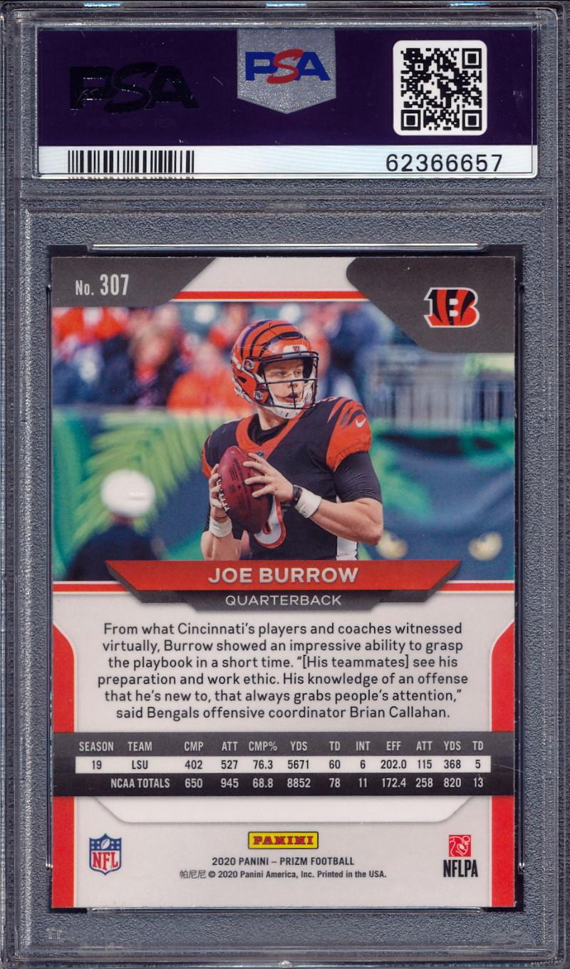 Joe Burrow 2020 Panini Prizm Black and White #307 RC (PSA 9) at PristineAuction.com Joe Burrow 2020 Panini Prizm Black and White #307 RC (PSA 9) at PristineAuction.com