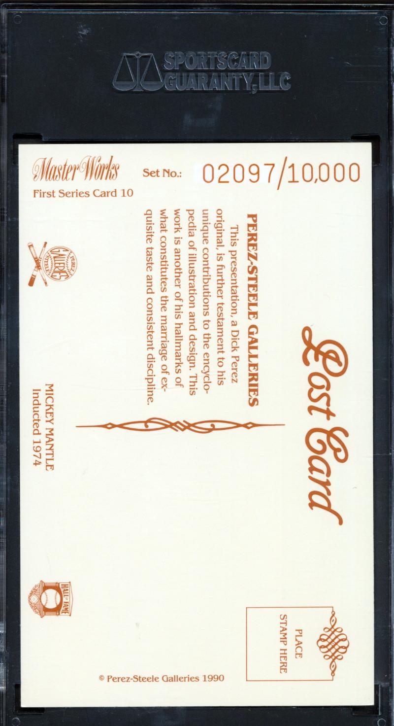 Mickey Mantle Signed 1990-92 Perez-Steele Master Works #10 / Mantle (SGC) at PristineAuction.com Mickey Mantle Signed 1990-92 Perez-Steele Master Works #10 / Mantle (SGC) at PristineAuction.com