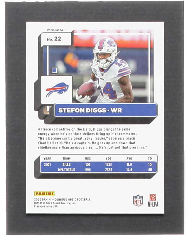 Stefon Diggs 2022 Donruss Optic Stars #22 at PristineAuction.com Stefon Diggs 2022 Donruss Optic Stars #22 at PristineAuction.com