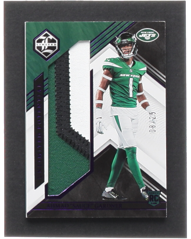 Ahmad Gardner 2022 Limited Unlimited Potential Jerseys Amethyst Spotlight #30 RC #9/25 at PristineAuction.com Ahmad Gardner 2022 Limited Unlimited Potential Jerseys Amethyst Spotlight #30 RC #9/25 at PristineAuction.com