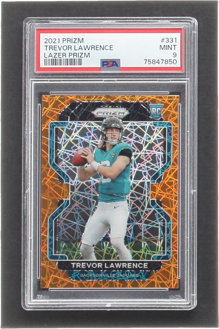 Trevor Lawrence 2021 Panini Prizm Prizms Lazer #331 RC (PSA 9) at PristineAuction.com Trevor Lawrence 2021 Panini Prizm Prizms Lazer #331 RC (PSA 9) at PristineAuction.com