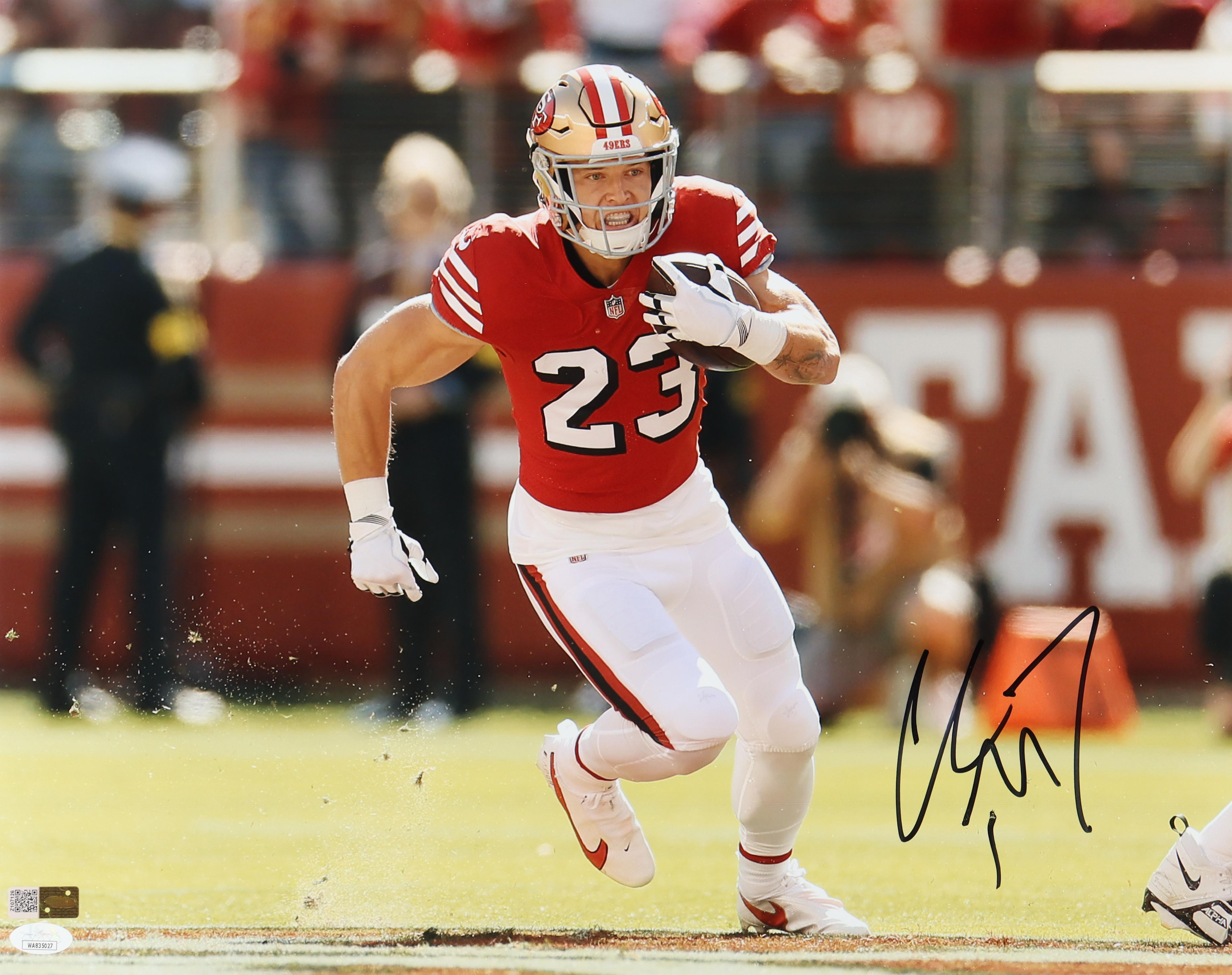 Christian McCaffrey Signed 49ers 16x20 Photo (JSA & PIA) at PristineAuction.com Christian McCaffrey Signed 49ers 16x20 Photo (JSA & PIA) at PristineAuction.com