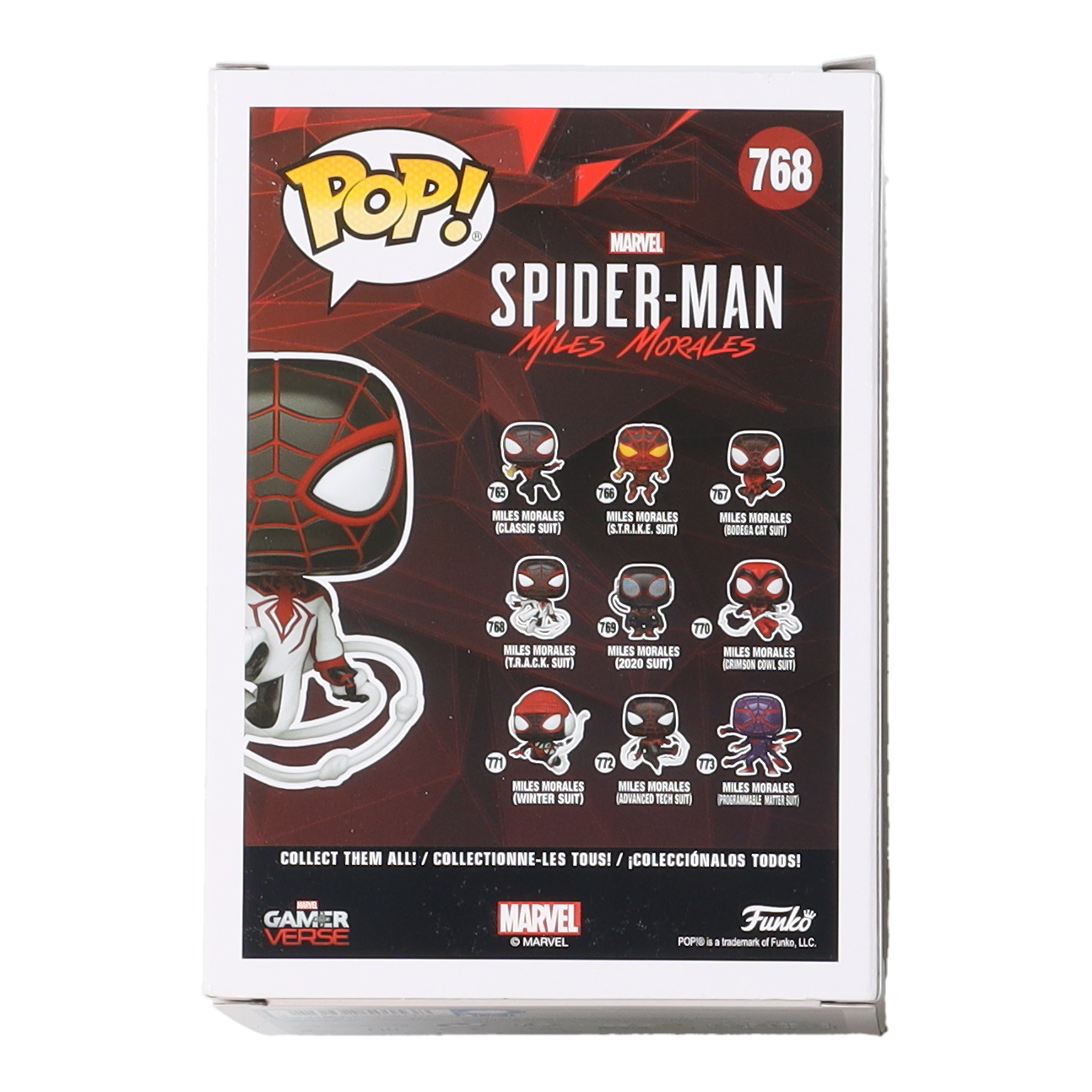 Nadji Jeter Signed "Spider-Man: Miles Morales" #768 Miles Morales Funko Pop! Vinyl Figure with Character Name Inscription (JSA) at PristineAuction.com Nadji Jeter Signed "Spider-Man: Miles Morales" #768 Miles Morales Funko Pop! Vinyl Figure with Character Name Inscription (JSA) at PristineAuction.com
