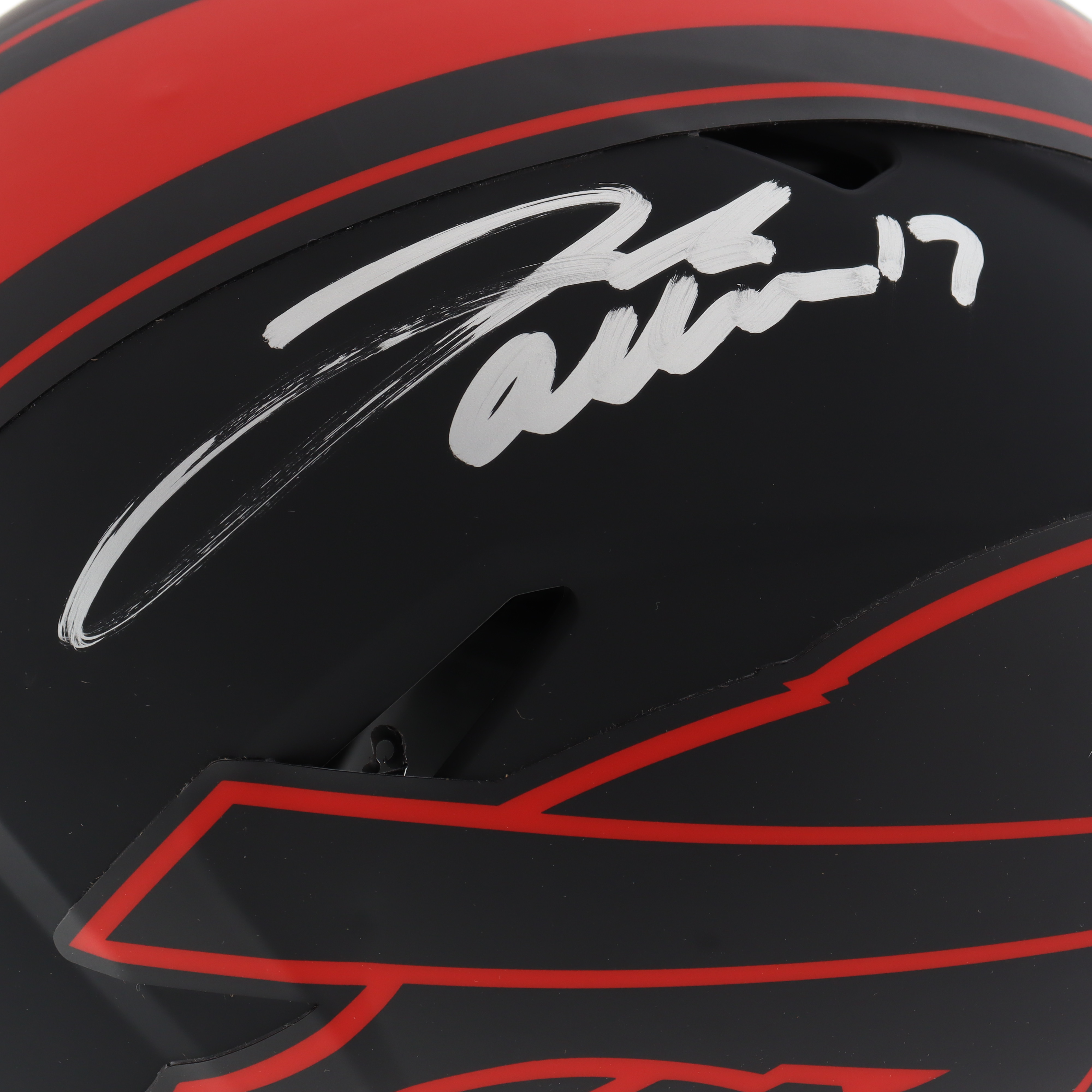 Josh Allen Signed Bills Full-Size Authentic On-Field Eclipse Alternate Speed Helmet (Beckett) at PristineAuction.com Josh Allen Signed Bills Full-Size Authentic On-Field Eclipse Alternate Speed Helmet (Beckett) at PristineAuction.com