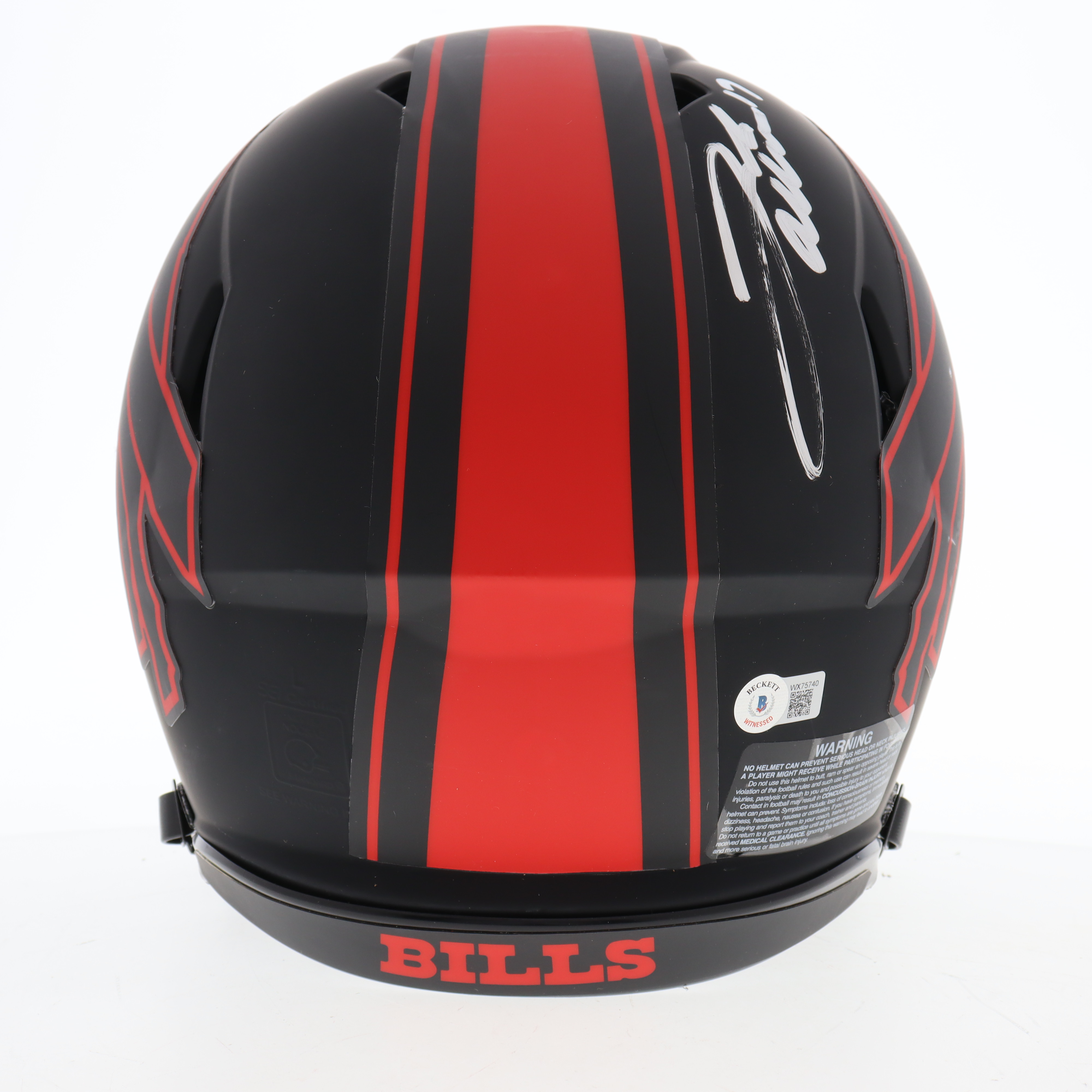 Josh Allen Signed Bills Full-Size Authentic On-Field Eclipse Alternate Speed Helmet (Beckett) at PristineAuction.com Josh Allen Signed Bills Full-Size Authentic On-Field Eclipse Alternate Speed Helmet (Beckett) at PristineAuction.com