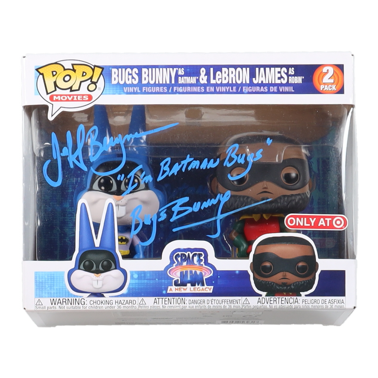 Jeff Bergman Signed "Space Jam: A New Legacy" Bugs Bunny as Batman & LeBron James as Robin Pack of (2) Funko Pop! Vinyl Figures Inscribed "I'm Batman Bugs" & "Bugs Bunny" (PSA) at PristineAuction.com Jeff Bergman Signed "Space Jam: A New Legacy" Bugs Bunny as Batman & LeBron James as Robin Pack of (2) Funko Pop! Vinyl Figures Inscribed "I'm Batman Bugs" & "Bugs Bunny" (PSA) at PristineAuction.com