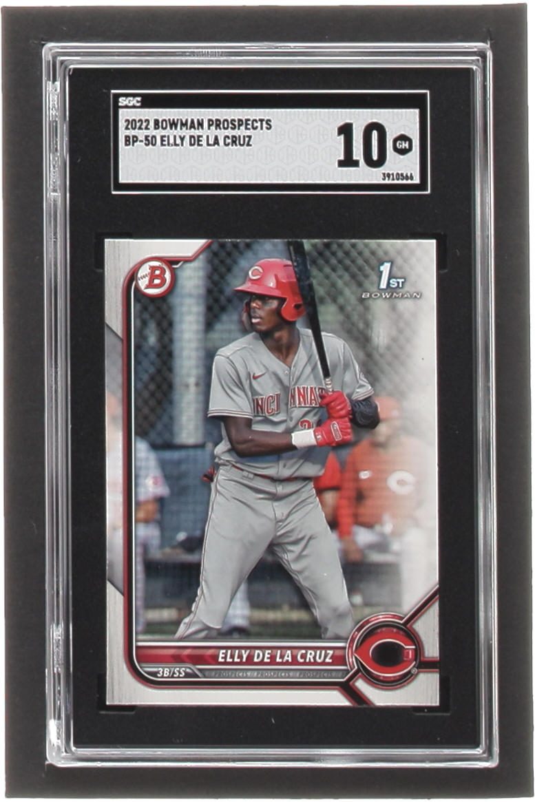 Elly De La Cruz 2022 Bowman Prospects #BP50 RC (SGC 10) at PristineAuction.com Elly De La Cruz 2022 Bowman Prospects #BP50 RC (SGC 10) at PristineAuction.com