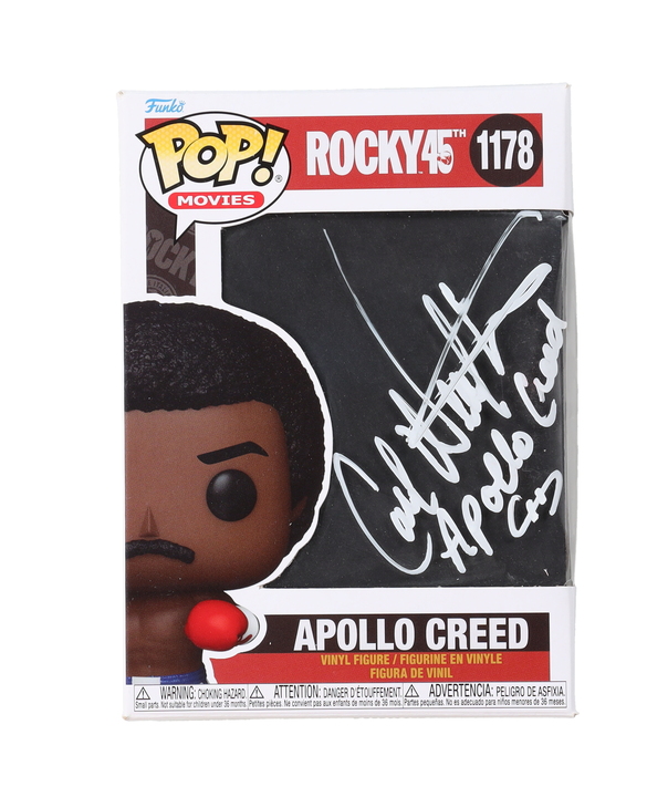 Carl Weathers Signed "Rocky 45th" #1178 Apollo Creed Funko Pop! Vinyl Figure Inscribed "Apollo Creed" (JSA) at PristineAuction.com Carl Weathers Signed "Rocky 45th" #1178 Apollo Creed Funko Pop! Vinyl Figure Inscribed "Apollo Creed" (JSA) at PristineAuction.com
