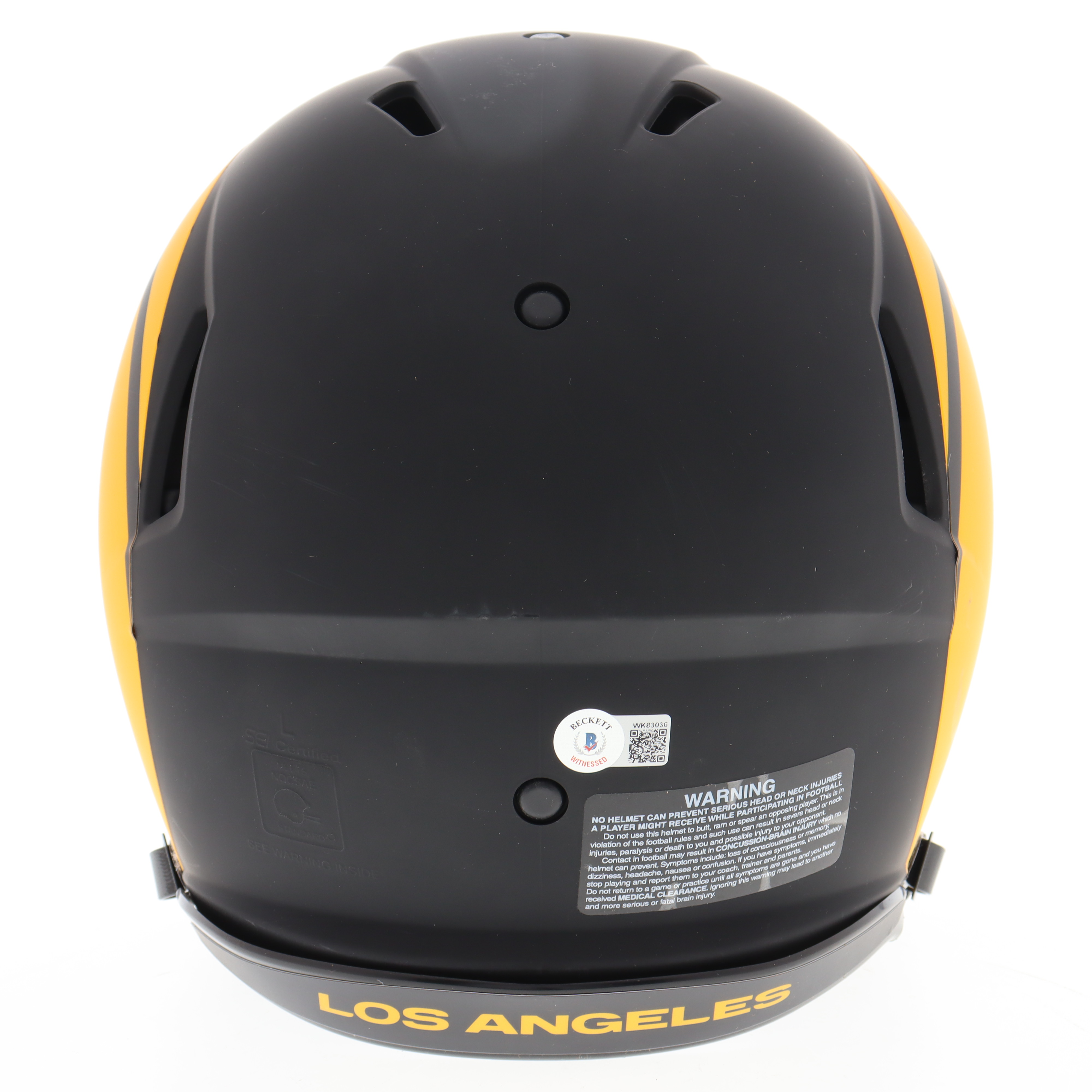 Marshall Faulk & Eric Dickerson Signed Rams Full-Size Authentic On-Field Eclipse Alternate Speed Helmet Inscribed "HOF 99 & HOF 2011" (Beckett) at PristineAuction.com Marshall Faulk & Eric Dickerson Signed Rams Full-Size Authentic On-Field Eclipse Alternate Speed Helmet Inscribed "HOF 99 & HOF 2011" (Beckett) at PristineAuction.com