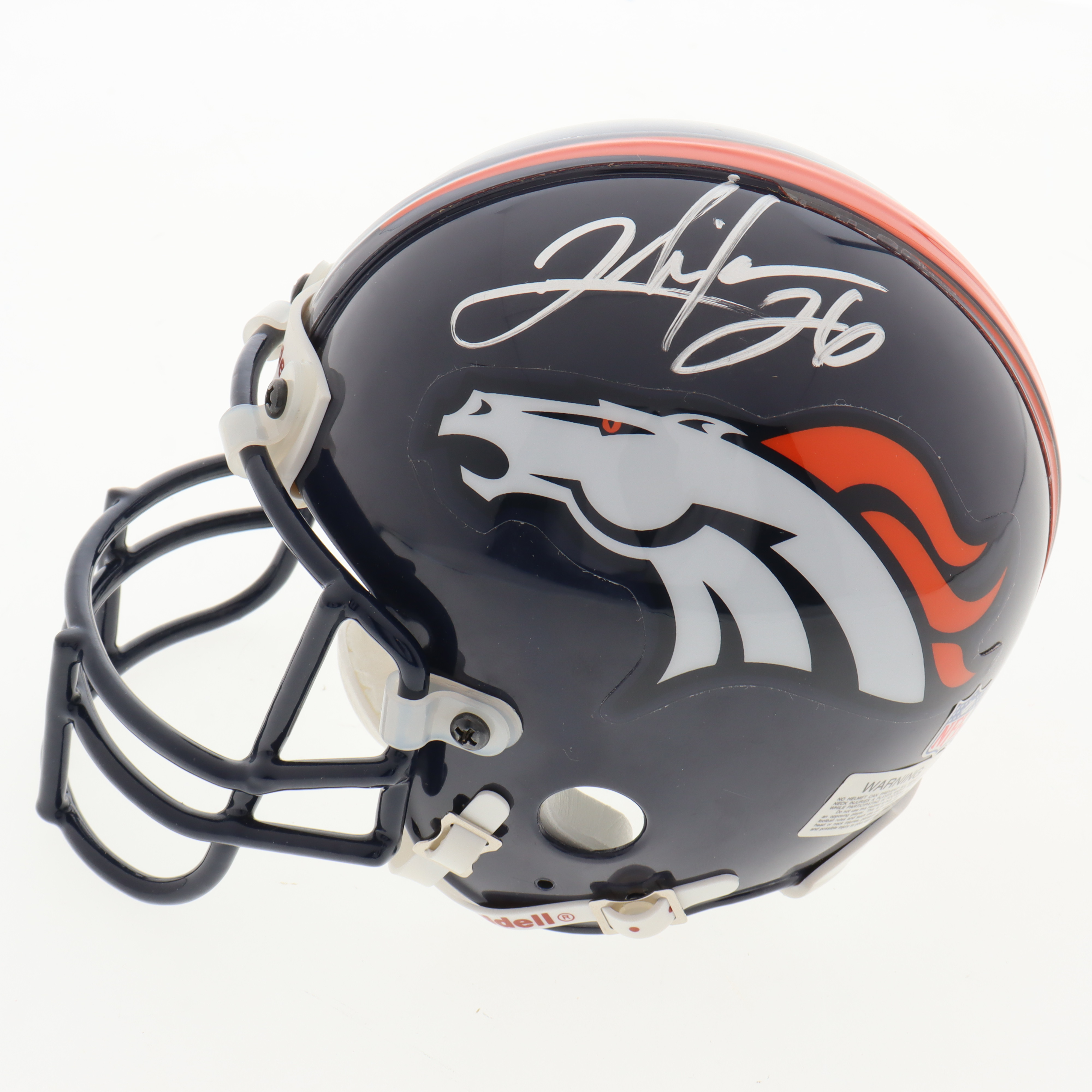Clinton Portis Signed Broncos Mini Helmet (Beckett) at PristineAuction.com Clinton Portis Signed Broncos Mini Helmet (Beckett) at PristineAuction.com