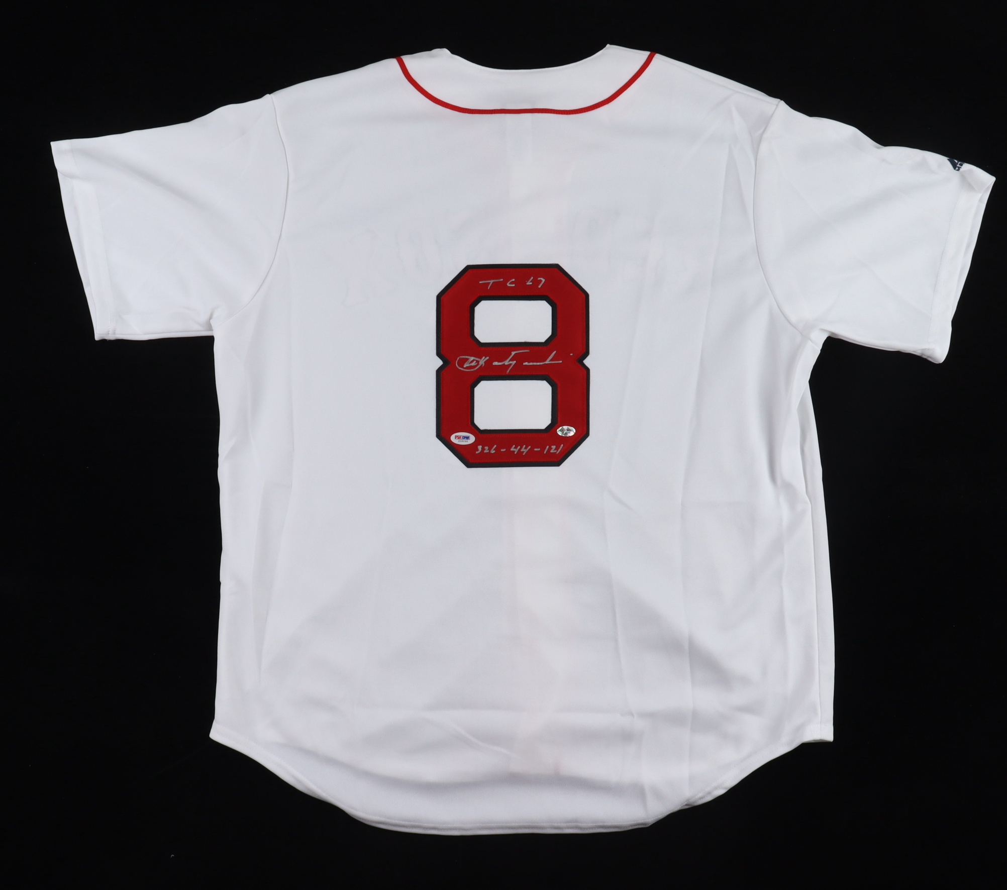 Carl Yastrzemski Signed Red Sox Jersey Inscribed "TC 67, 326-44-121" (PSA) at PristineAuction.com Carl Yastrzemski Signed Red Sox Jersey Inscribed "TC 67, 326-44-121" (PSA) at PristineAuction.com