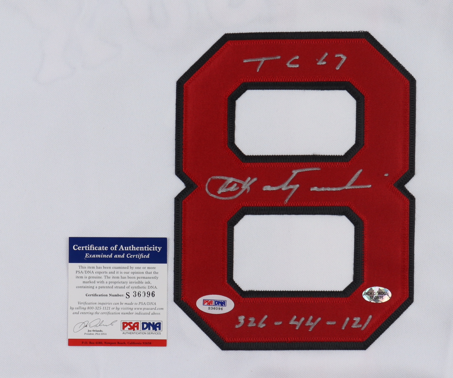 Carl Yastrzemski Signed Red Sox Jersey Inscribed "TC 67, 326-44-121" (PSA) at PristineAuction.com Carl Yastrzemski Signed Red Sox Jersey Inscribed "TC 67, 326-44-121" (PSA) at PristineAuction.com
