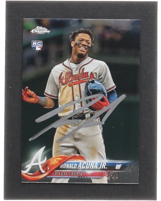 Ronald Acuna Jr. Signed 2018 Topps Chrome Update #HMT25 RC (Acuna Jr.) at PristineAuction.com Ronald Acuna Jr. Signed 2018 Topps Chrome Update #HMT25 RC (Acuna Jr.) at PristineAuction.com