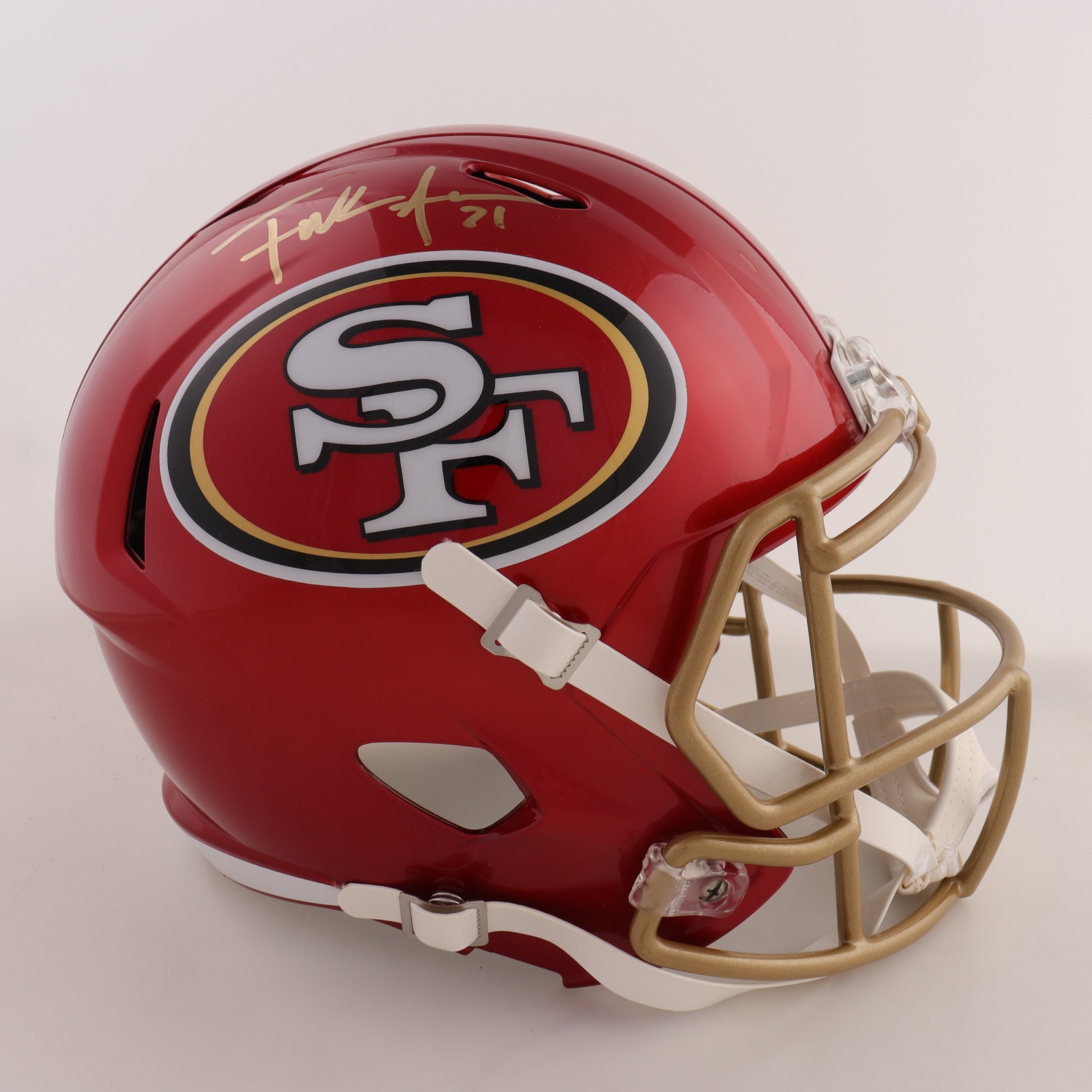 Frank Gore Signed 49ers Full-Size Flash Alternate Speed Helmet (Beckett) at PristineAuction.com Frank Gore Signed 49ers Full-Size Flash Alternate Speed Helmet (Beckett) at PristineAuction.com