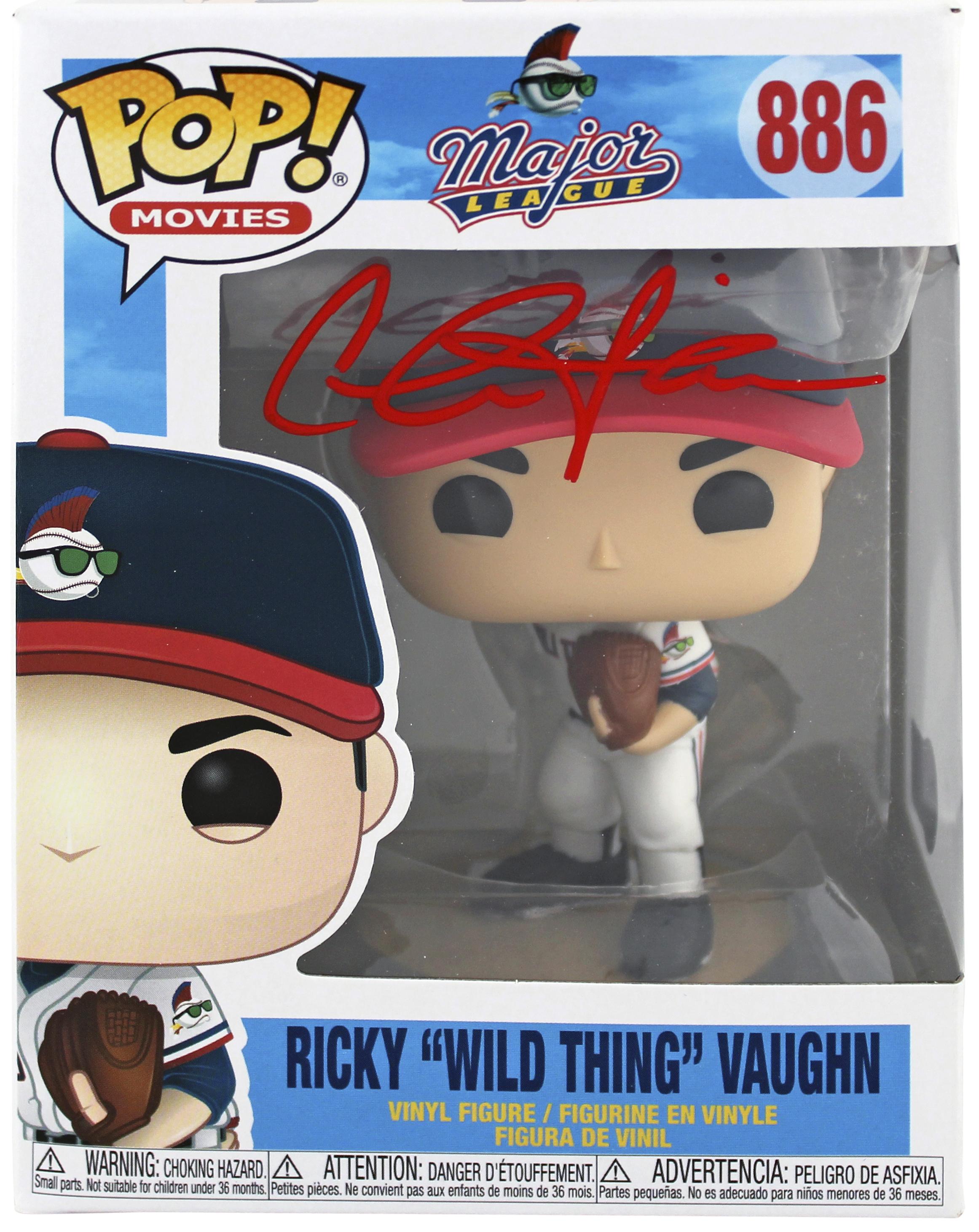 Charlie Sheen Signed "Major League" #886 Ricky "Wild Thing" Vaughn Funko Pop! Vinyl Figure (Beckett) at PristineAuction.com Charlie Sheen Signed "Major League" #886 Ricky "Wild Thing" Vaughn Funko Pop! Vinyl Figure (Beckett) at PristineAuction.com