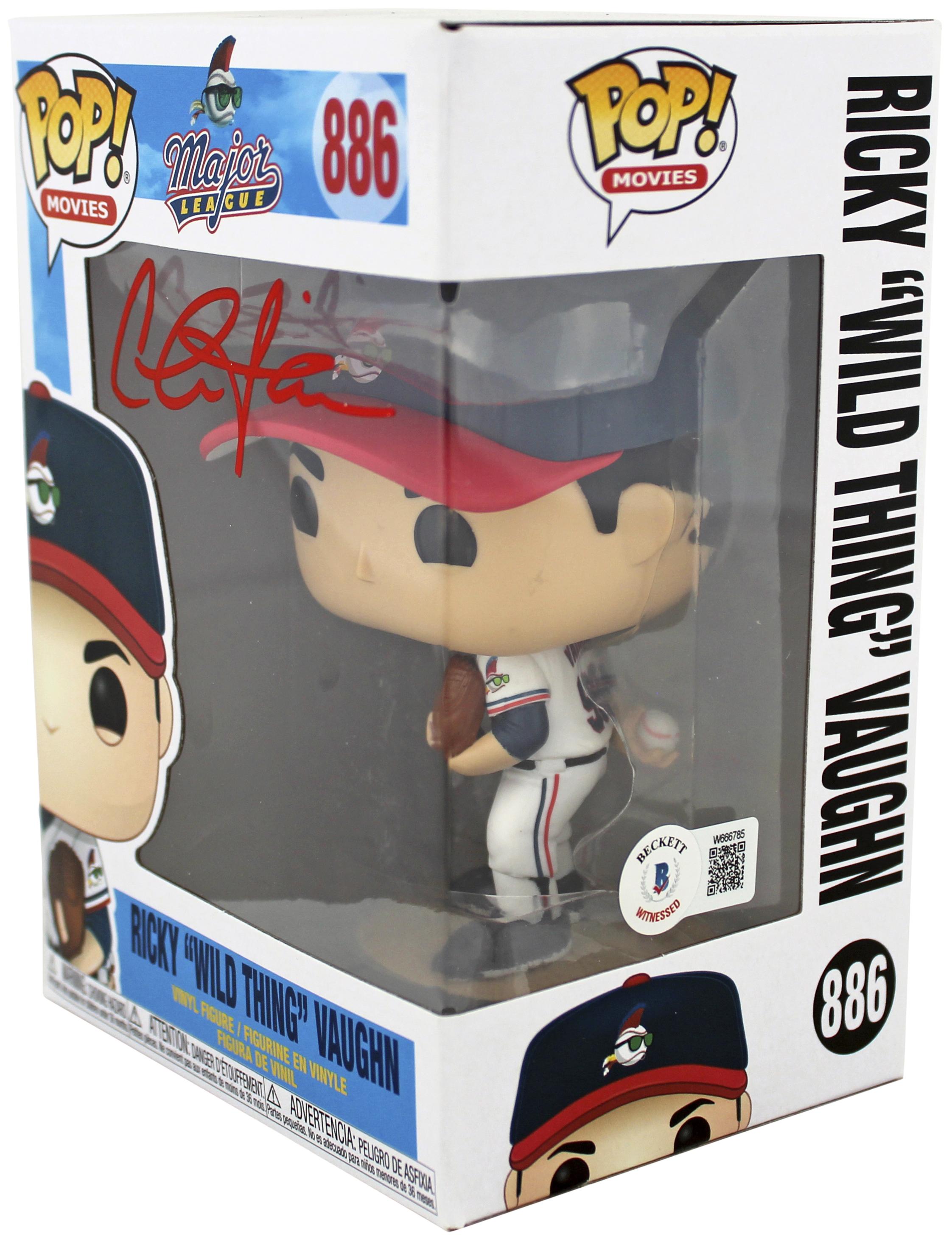 Charlie Sheen Signed "Major League" #886 Ricky "Wild Thing" Vaughn Funko Pop! Vinyl Figure (Beckett) at PristineAuction.com Charlie Sheen Signed "Major League" #886 Ricky "Wild Thing" Vaughn Funko Pop! Vinyl Figure (Beckett) at PristineAuction.com