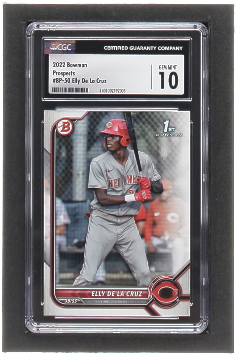 Elly De La Cruz 2022 Bowman Prospects #BP50 RC (CGC 10) at PristineAuction.com Elly De La Cruz 2022 Bowman Prospects #BP50 RC (CGC 10) at PristineAuction.com