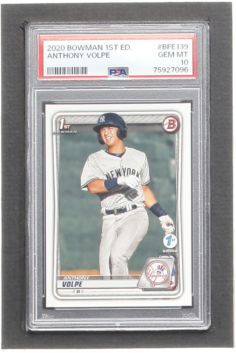 Anthony Volpe 2020 Bowman 1st Edition #BFE139 RC (PSA 10) at PristineAuction.com Anthony Volpe 2020 Bowman 1st Edition #BFE139 RC (PSA 10) at PristineAuction.com