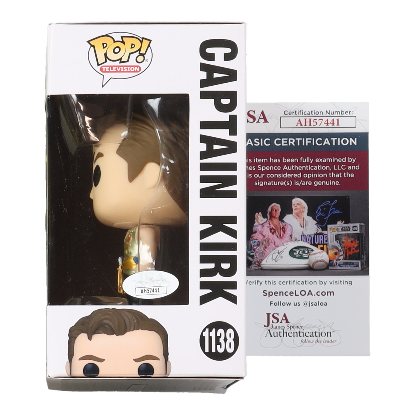William Shatner Signed "Star Trek" #1138 Captain Kirk Funko Pop! Vinyl Figure (JSA) at PristineAuction.com William Shatner Signed "Star Trek" #1138 Captain Kirk Funko Pop! Vinyl Figure (JSA) at PristineAuction.com