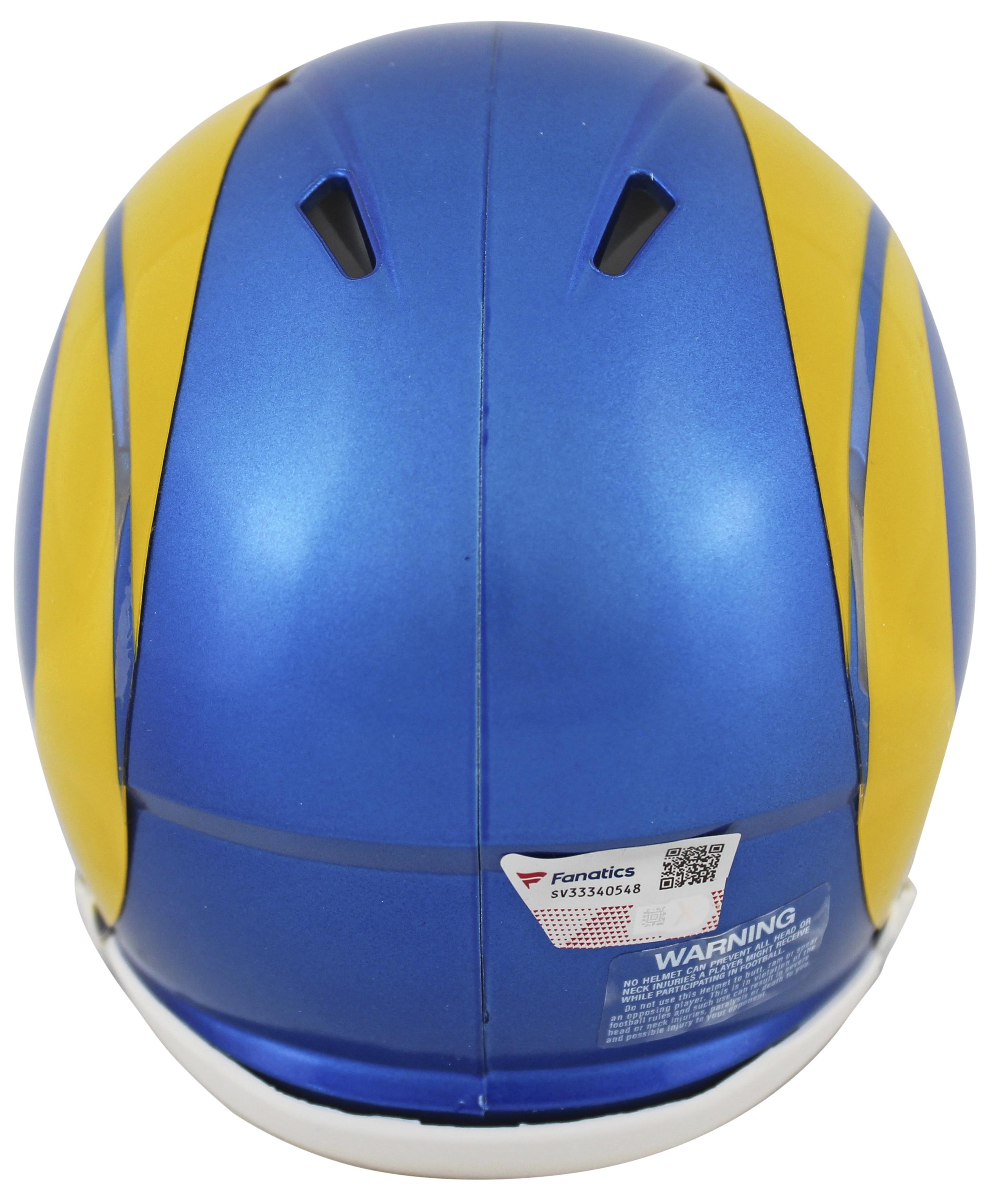 Cooper Kupp Signed Rams Speed Mini Helmet (Fanatics) at PristineAuction.com Cooper Kupp Signed Rams Speed Mini Helmet (Fanatics) at PristineAuction.com