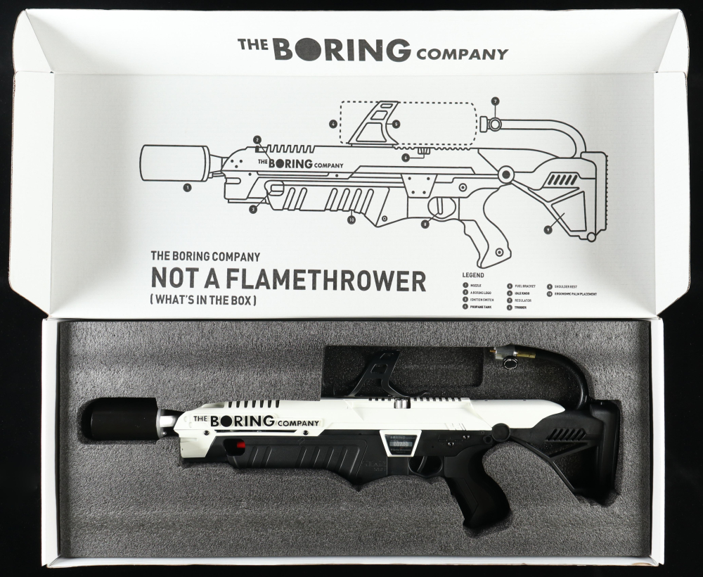 The Boring Company Not A Flamethrower With Original Box And Manual 